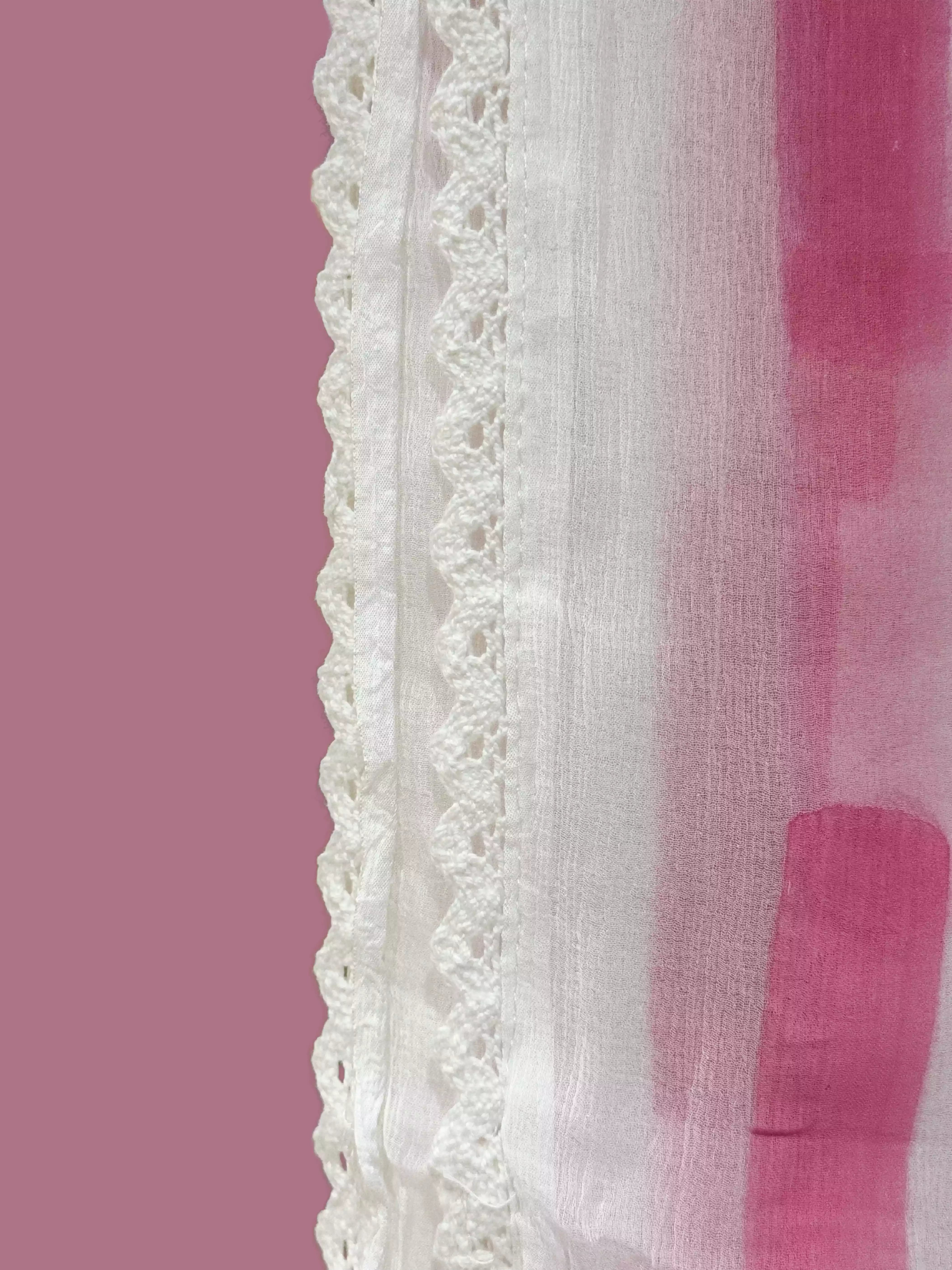 Pure Cotton Chikan Work Kurti with Neck Embroidery
