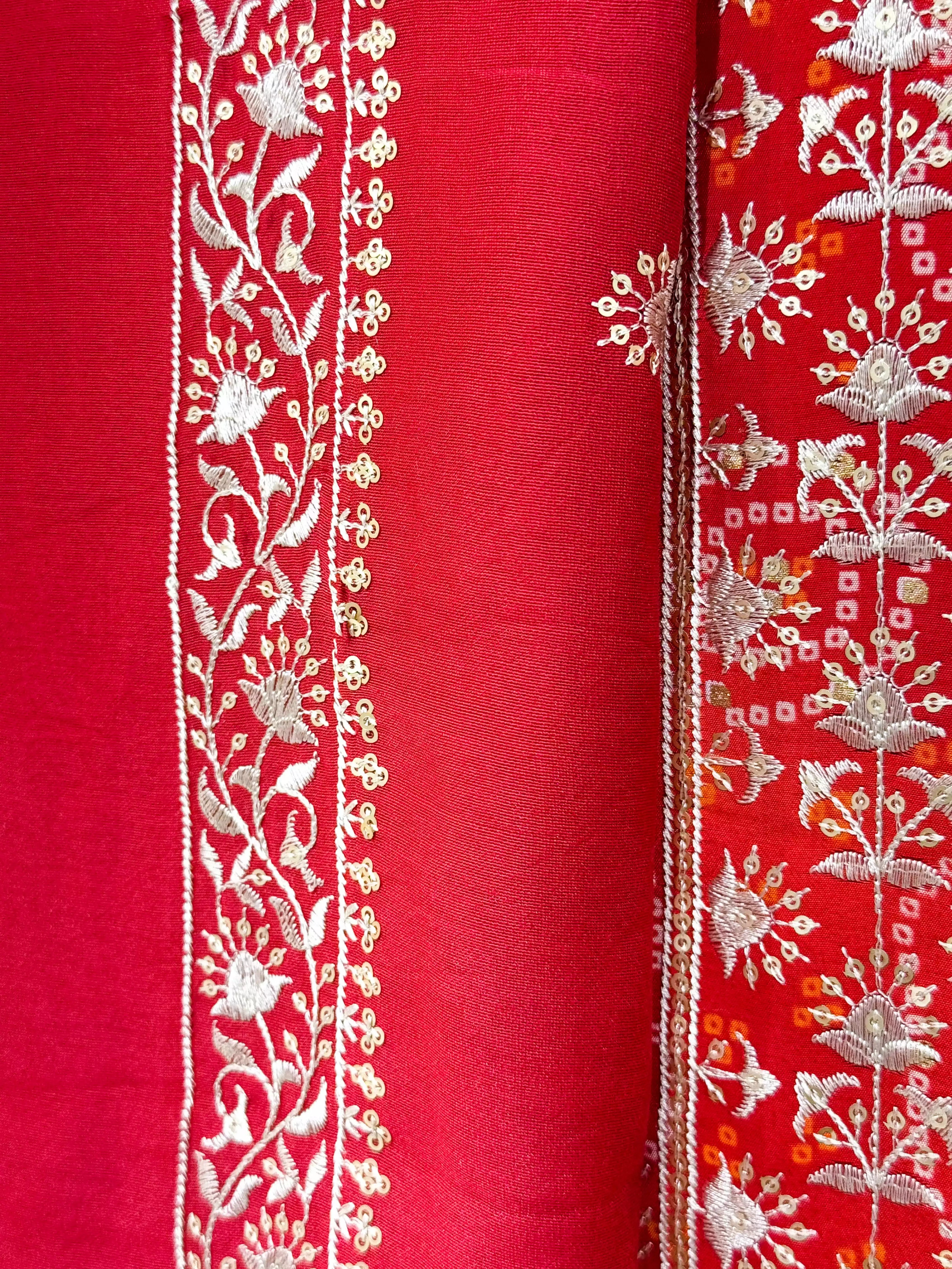 Elegant Muslin Bandhani Printed Kurti