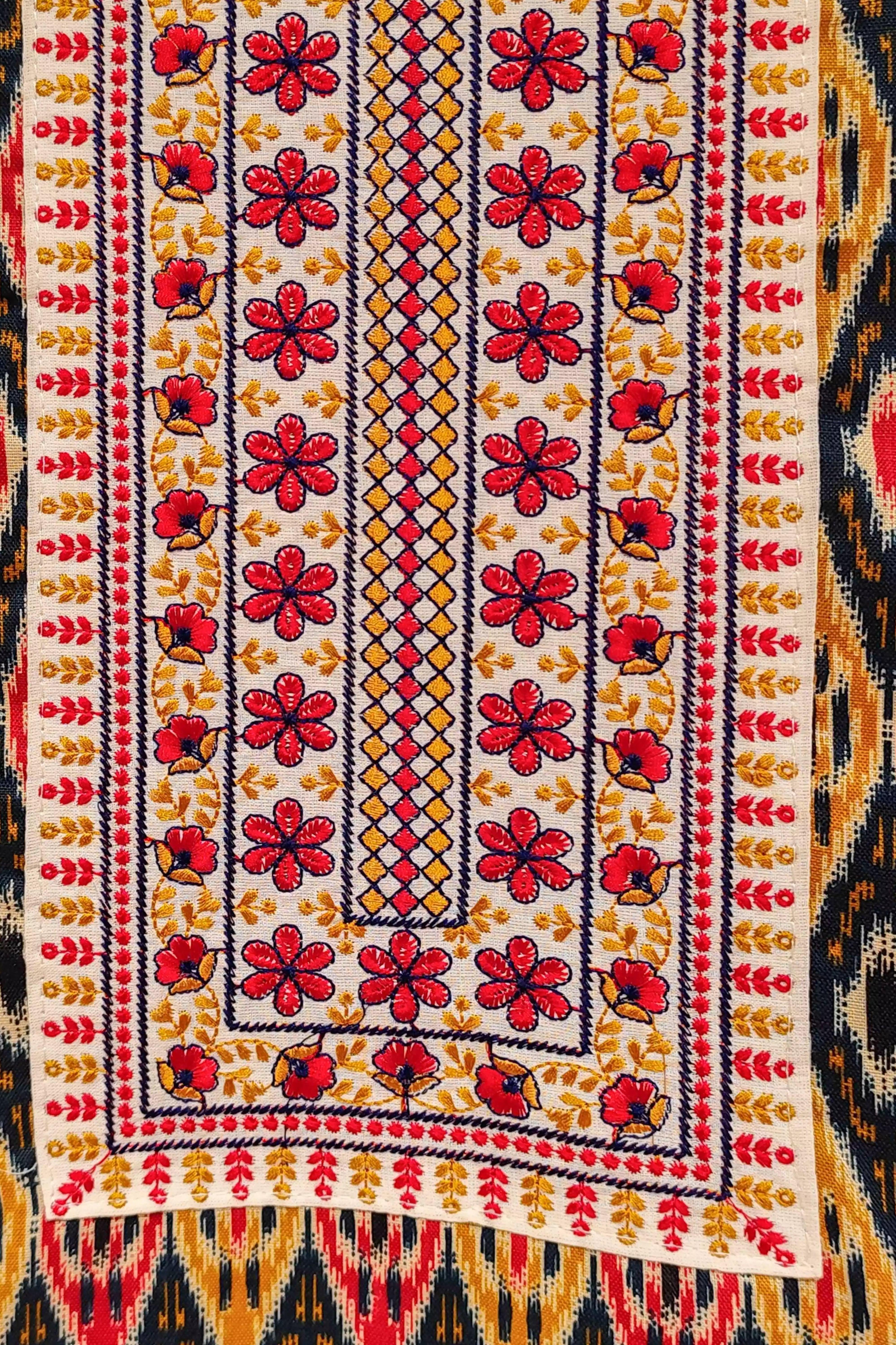 Multicolor Printed Cotton Dress Material