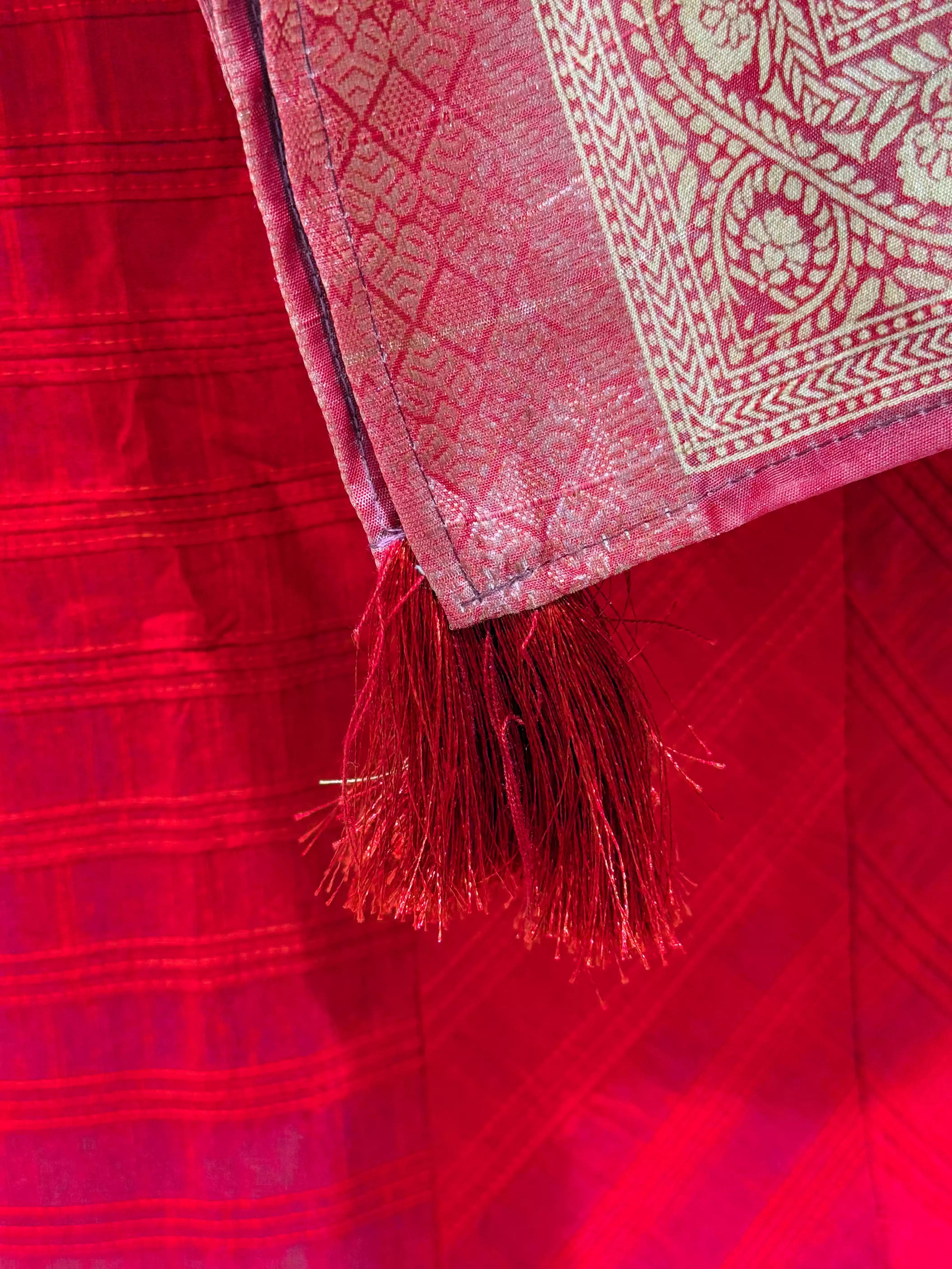 Elegant Printed Chanderi Silk Ensemble
