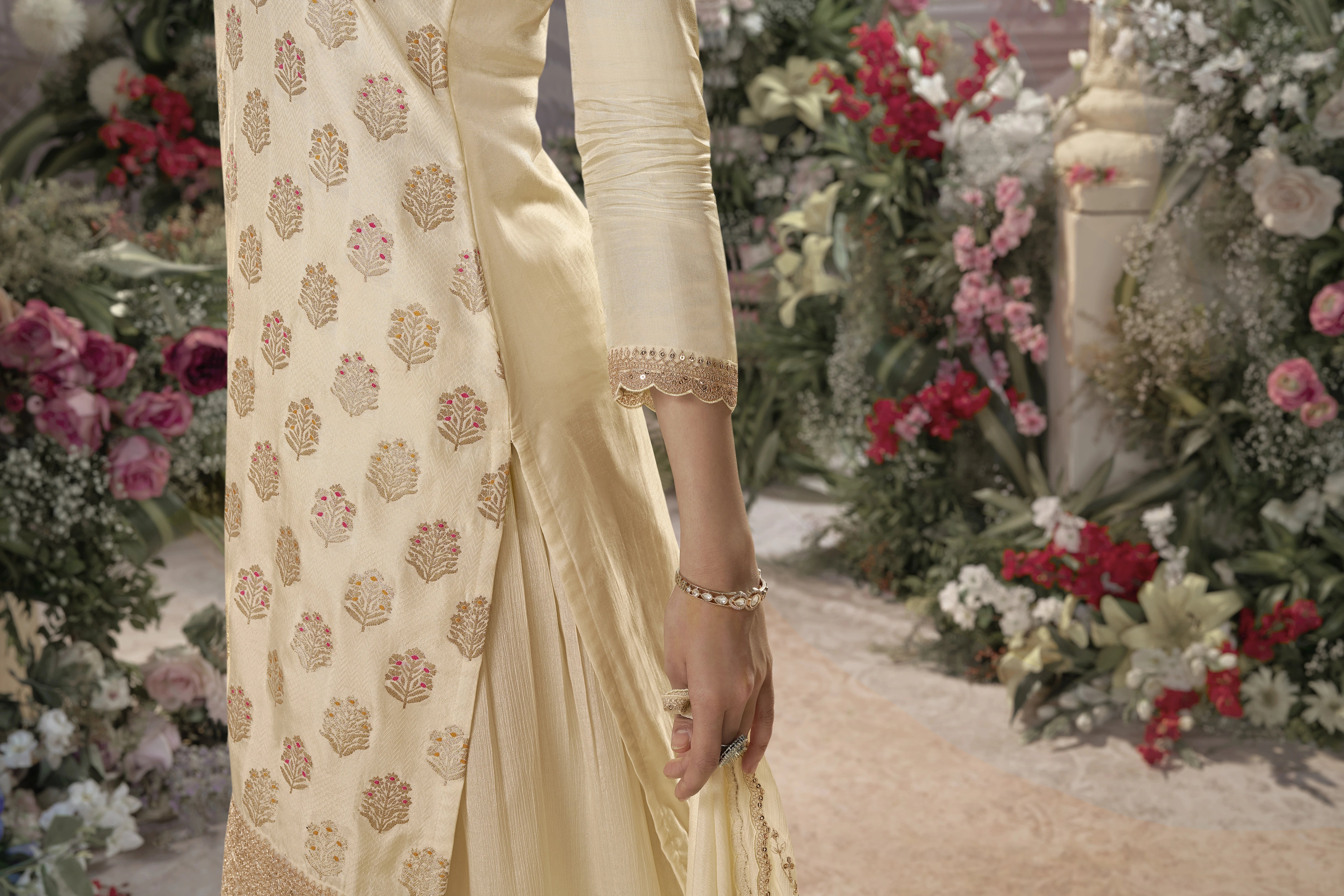 Elegant Cream Palazzo Set