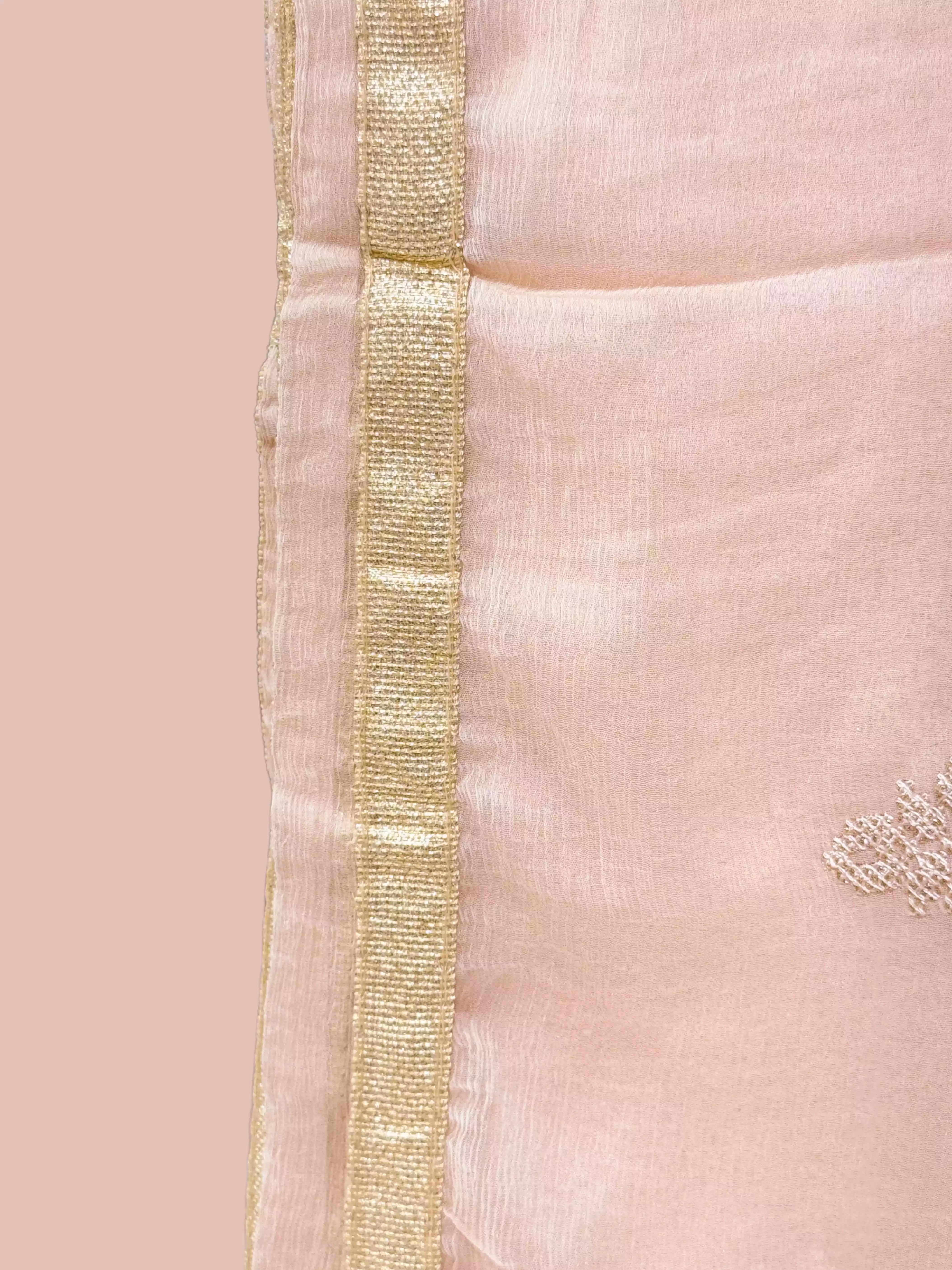 Classic Cotton Piece with Fine Thread Embroidery