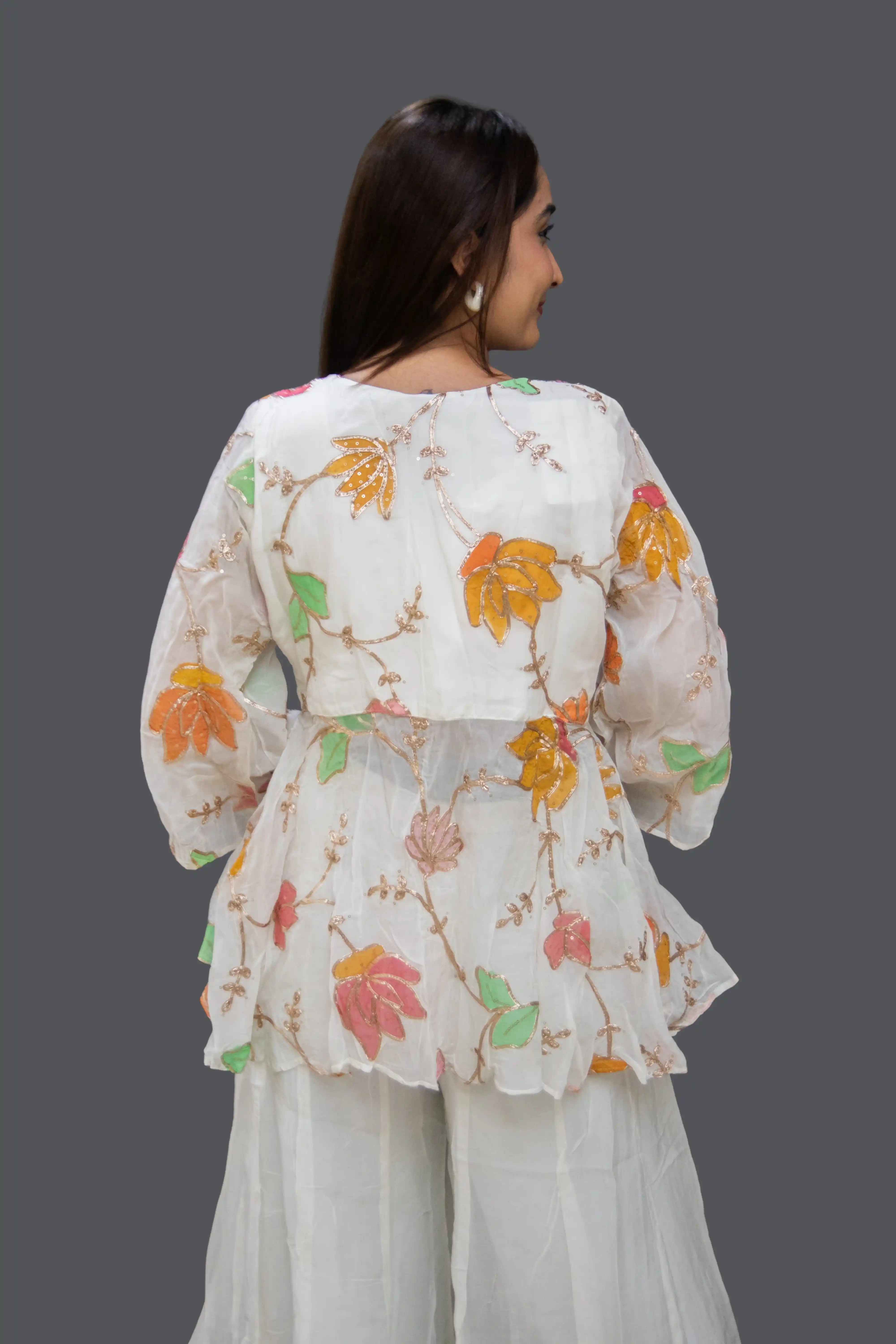 Elegant White Palazzo Set for Women
