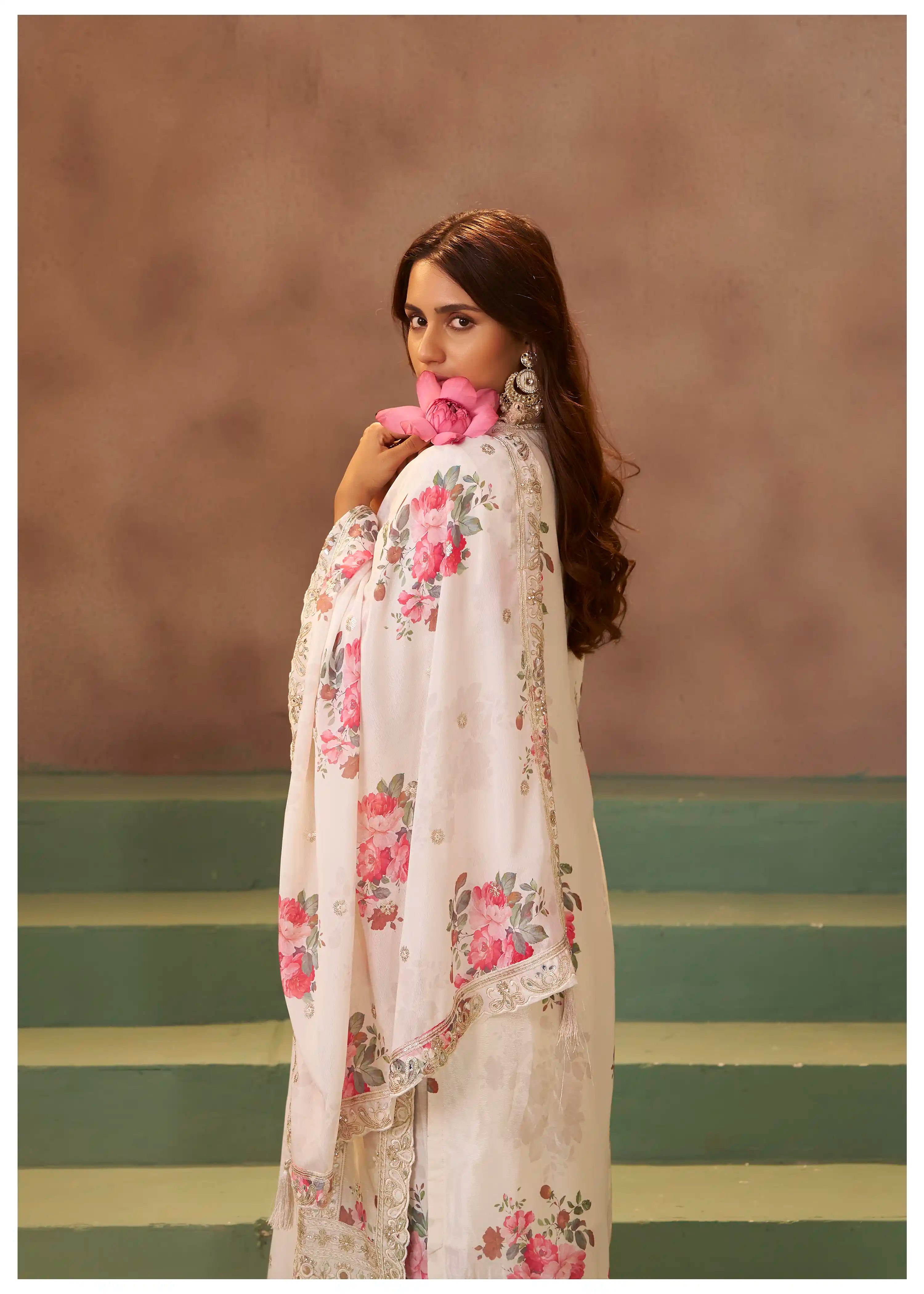 Elegant Cream Palazzo Set