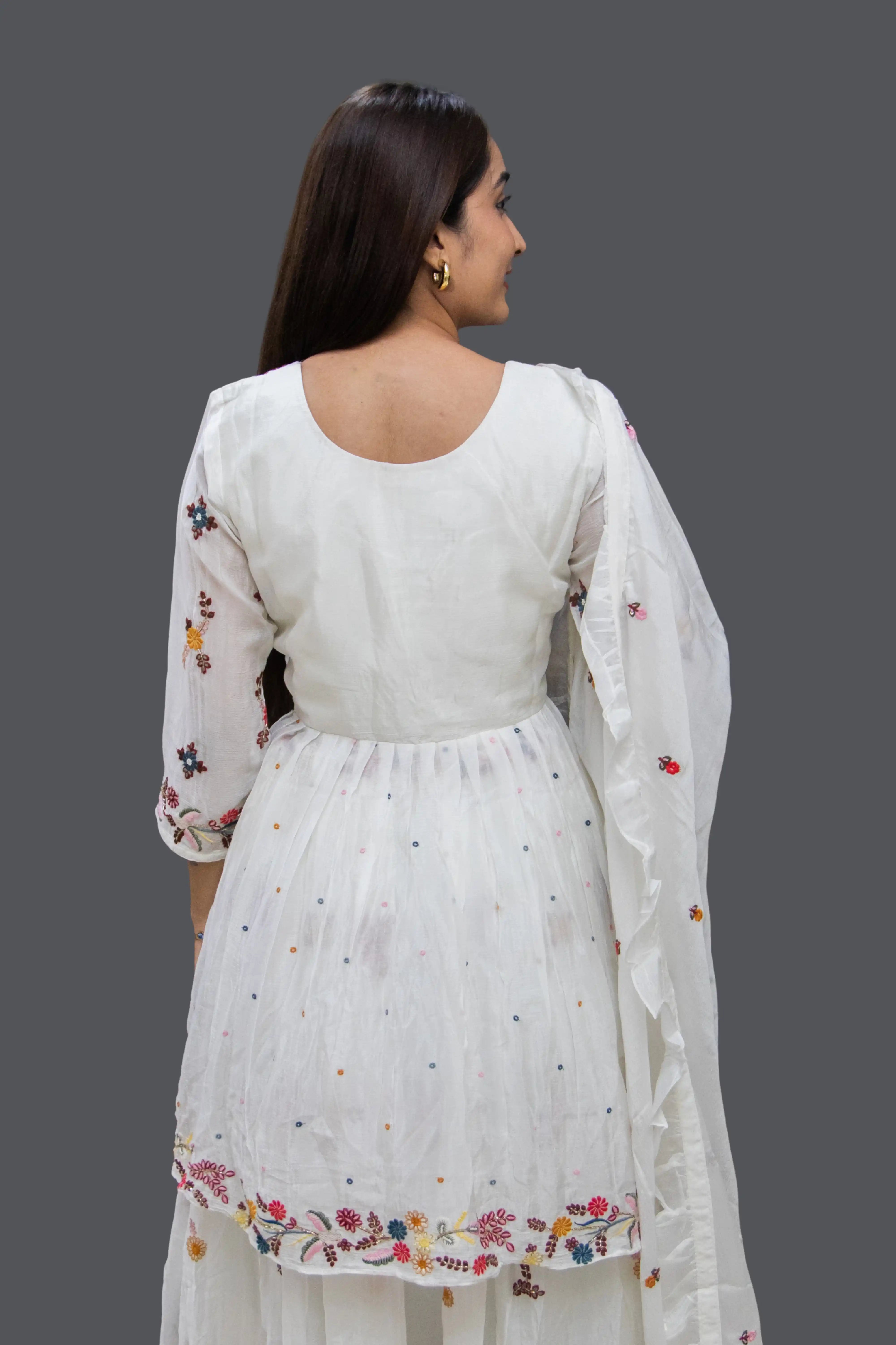 Elegant Cream Palazzo Set for Women