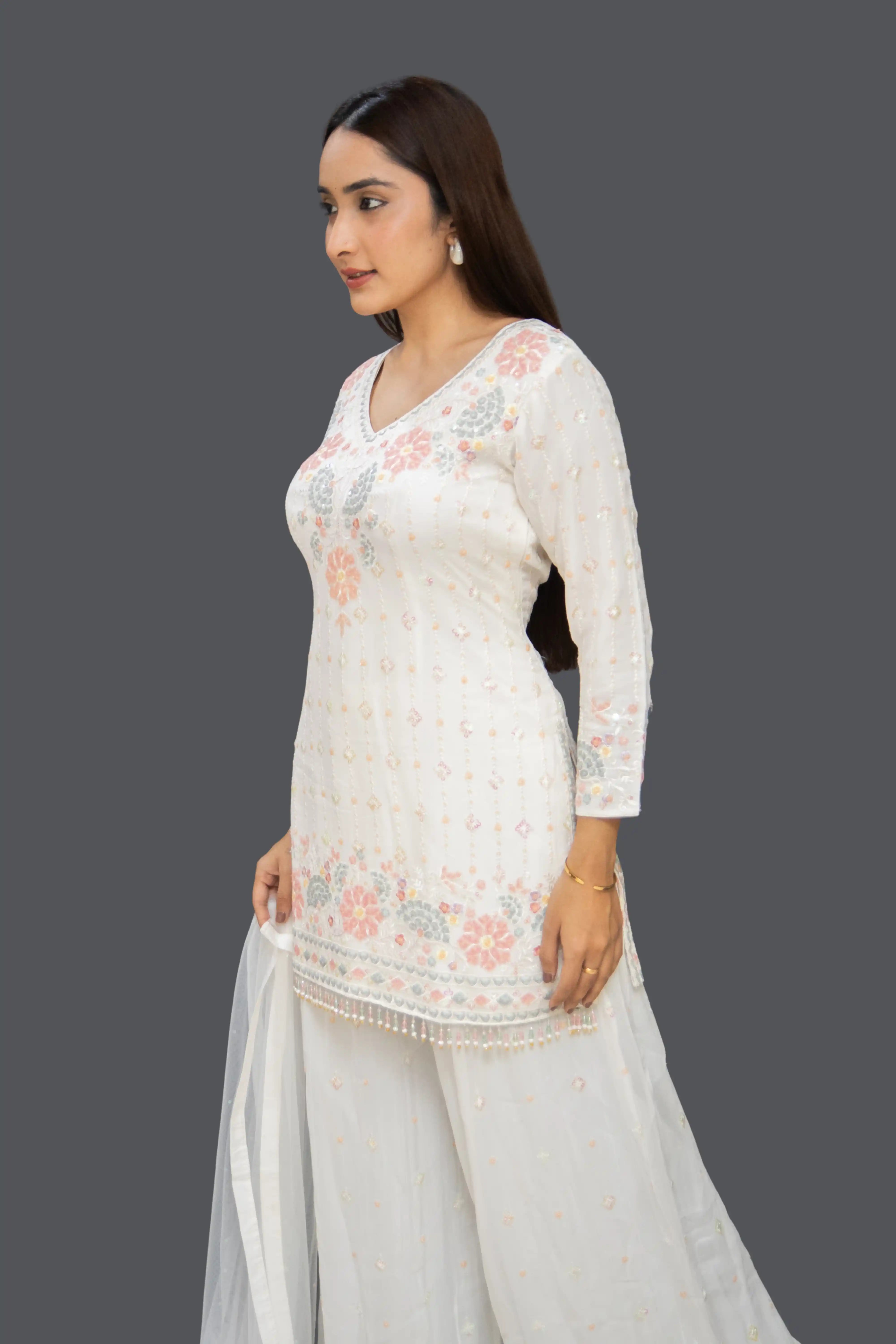 Elegant White Kurta Set for Women