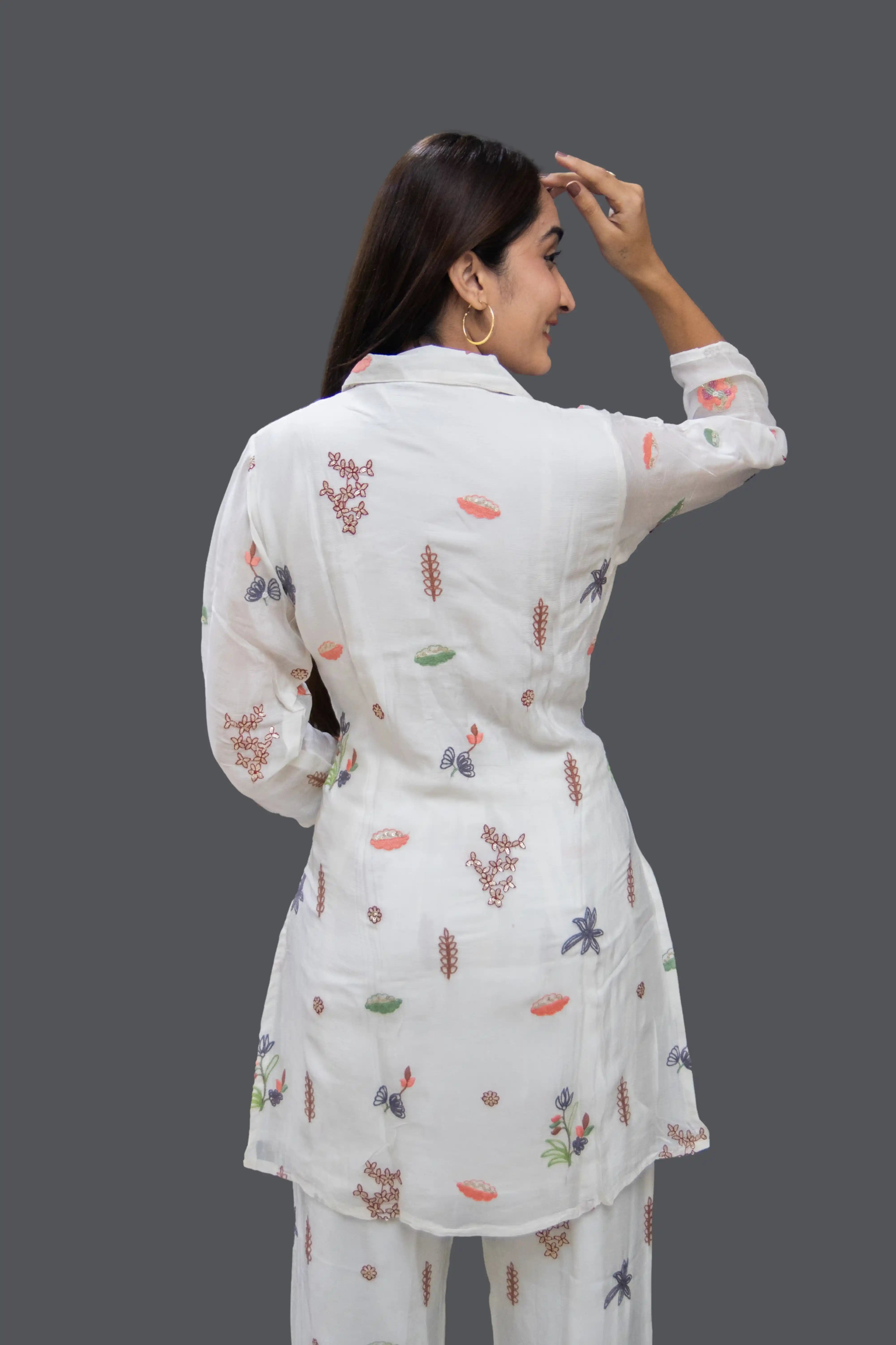 Classic White Kurta Set  Ethnic Traditional Style