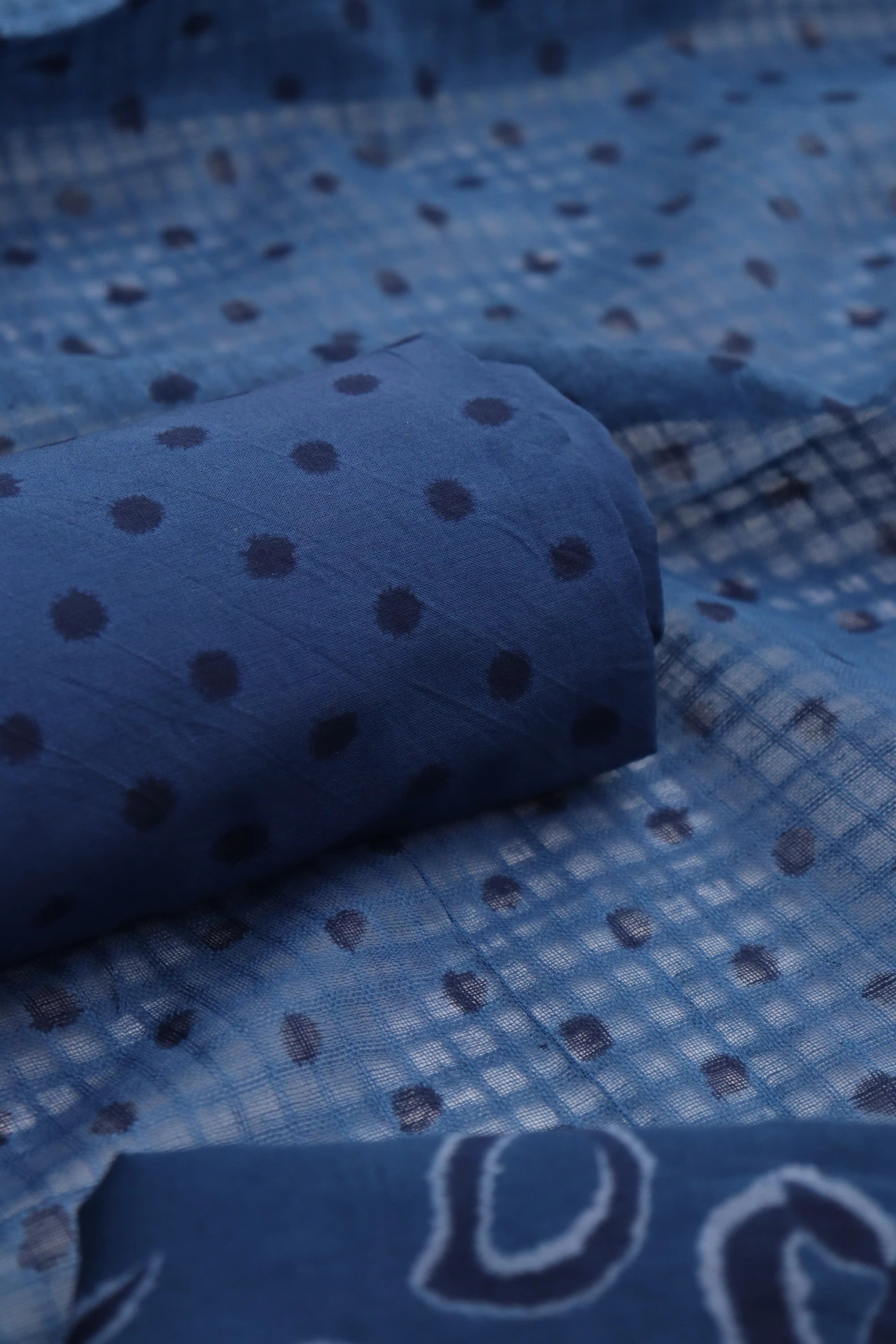 Blue_floral_batik_Dress_material