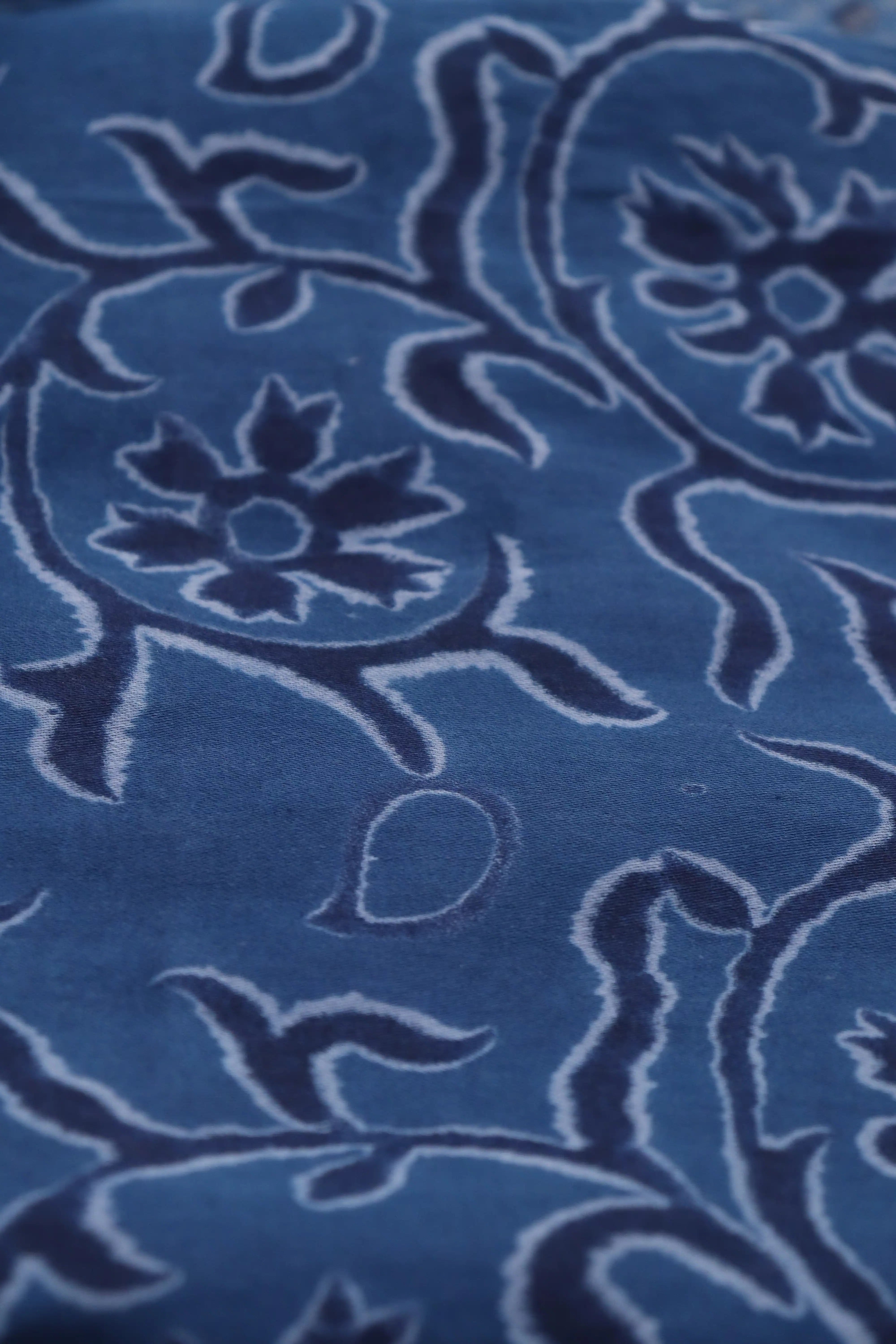 Blue_floral_batik_Dress_material