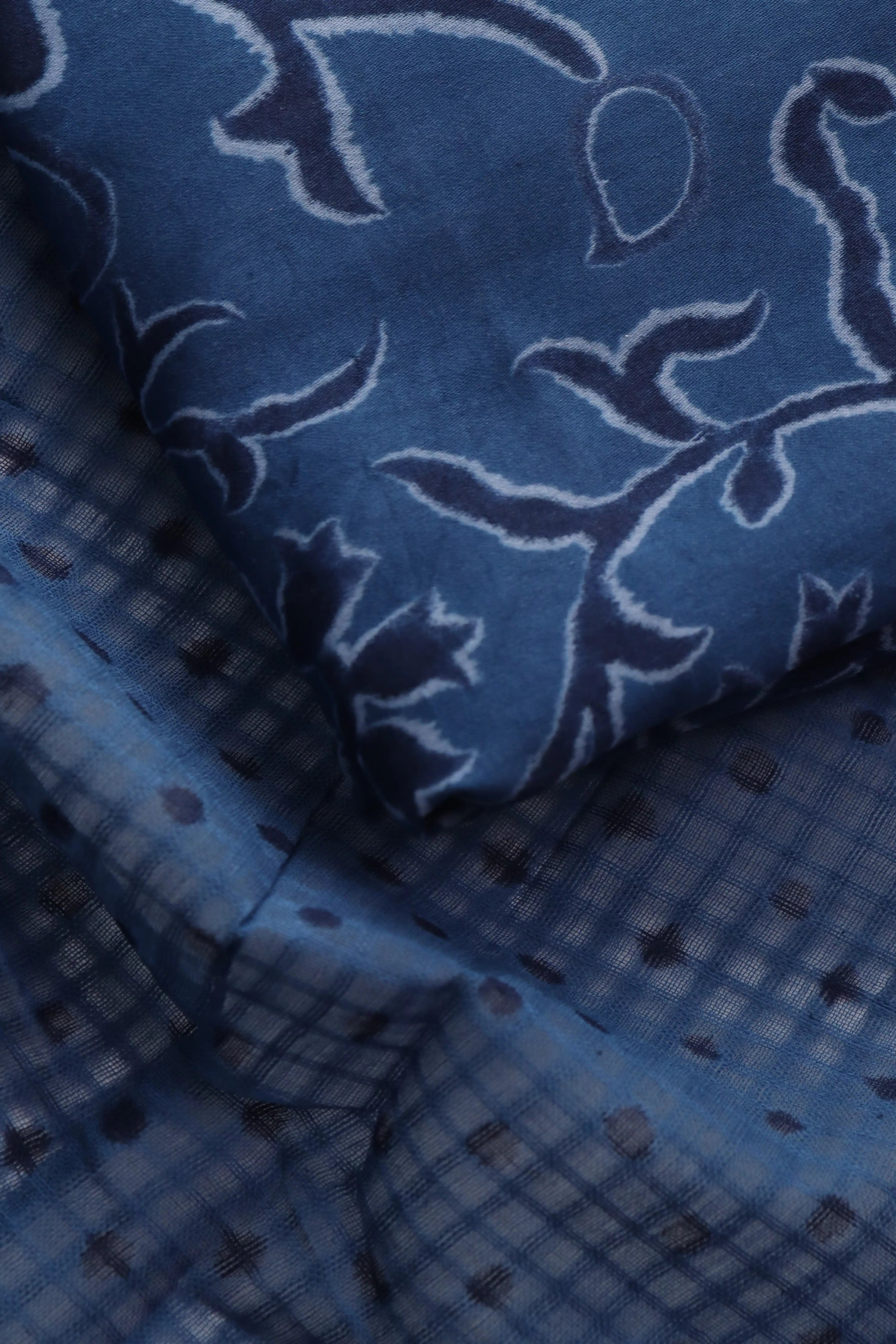 Blue_floral_batik_Dress_material