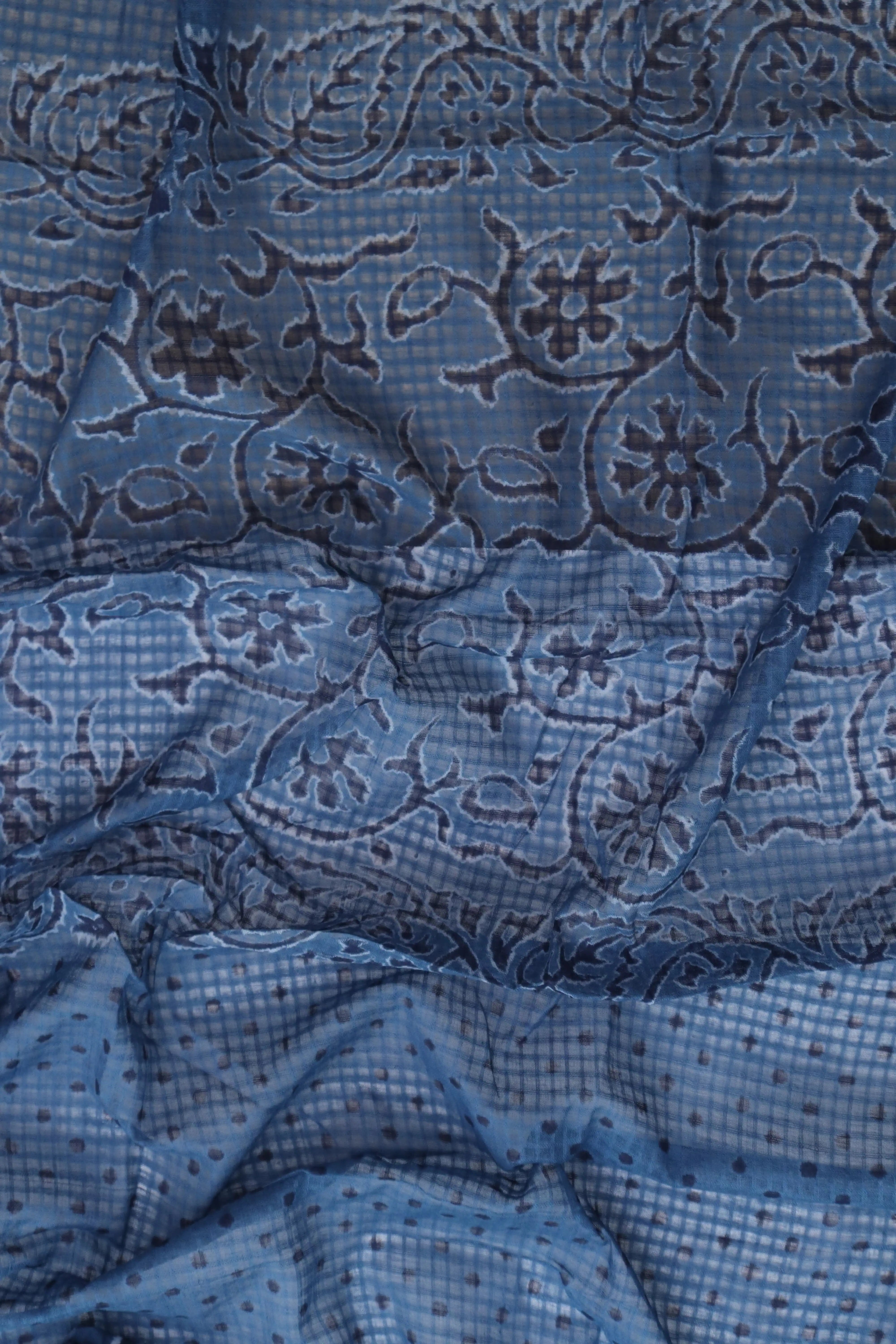 Blue_floral_batik_Dress_material