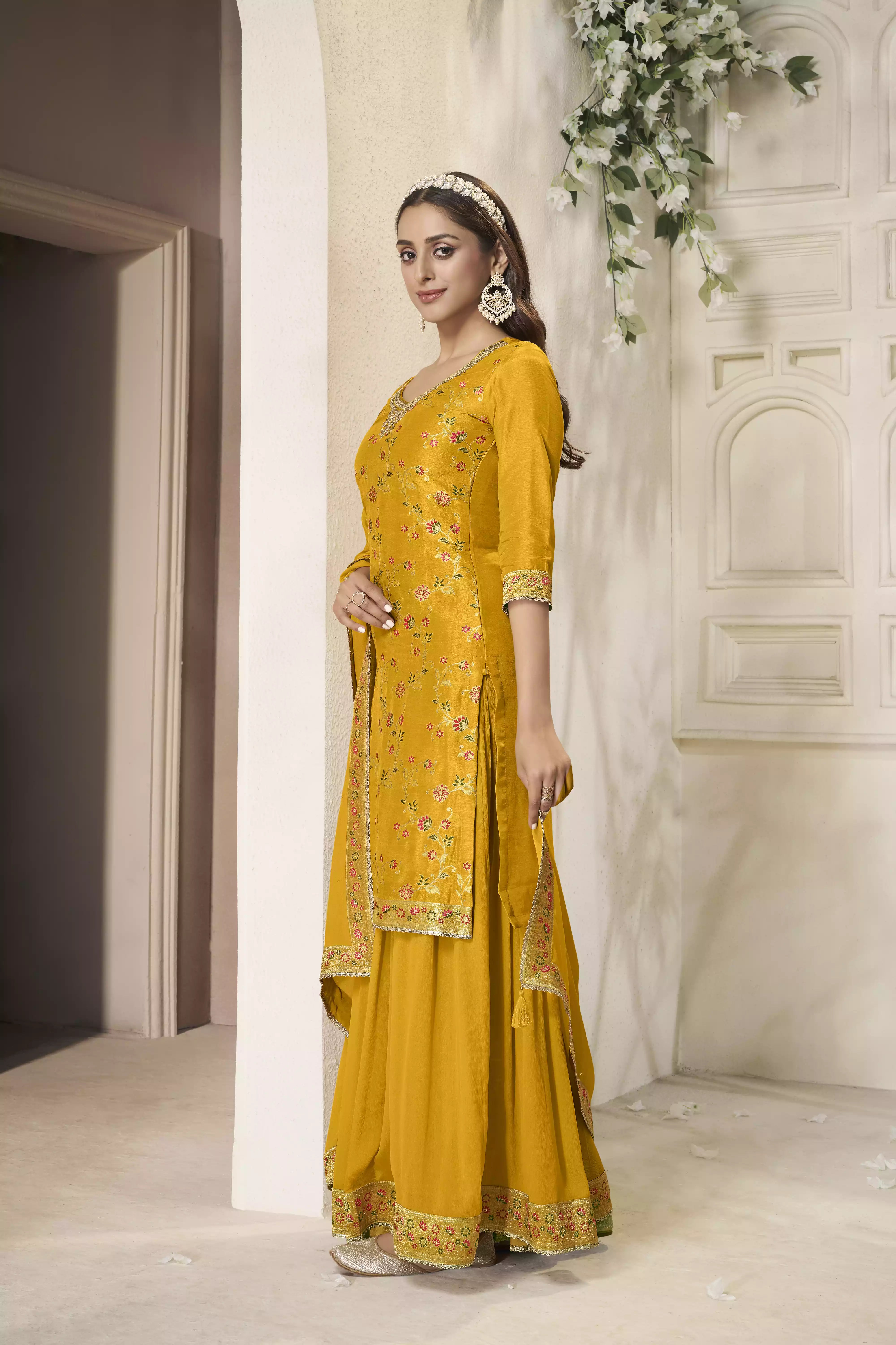 GoldenYellow_Rutu_Embroidered_Kurti
