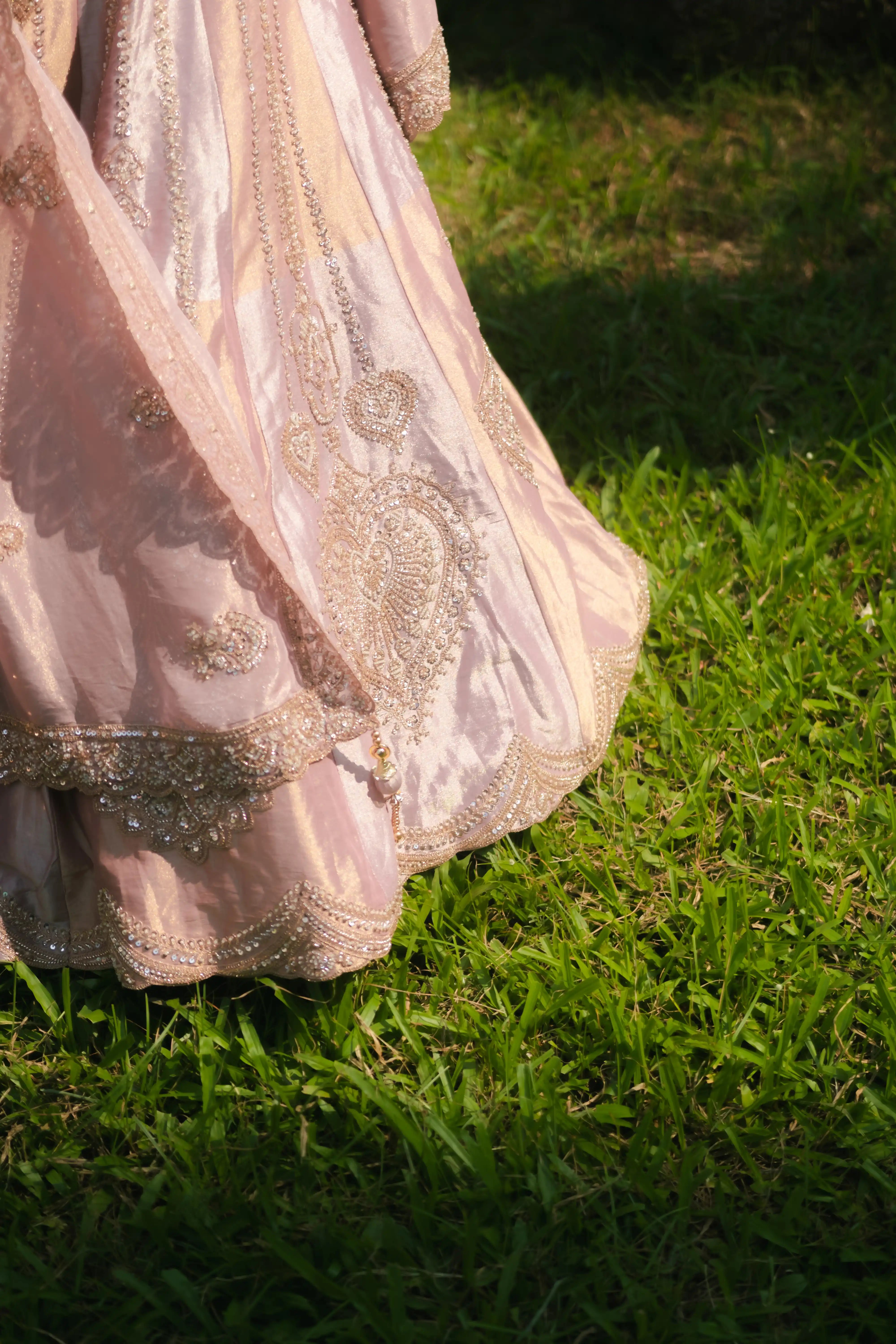 Pink Bridal Lehenga with Exquisite Embroidery