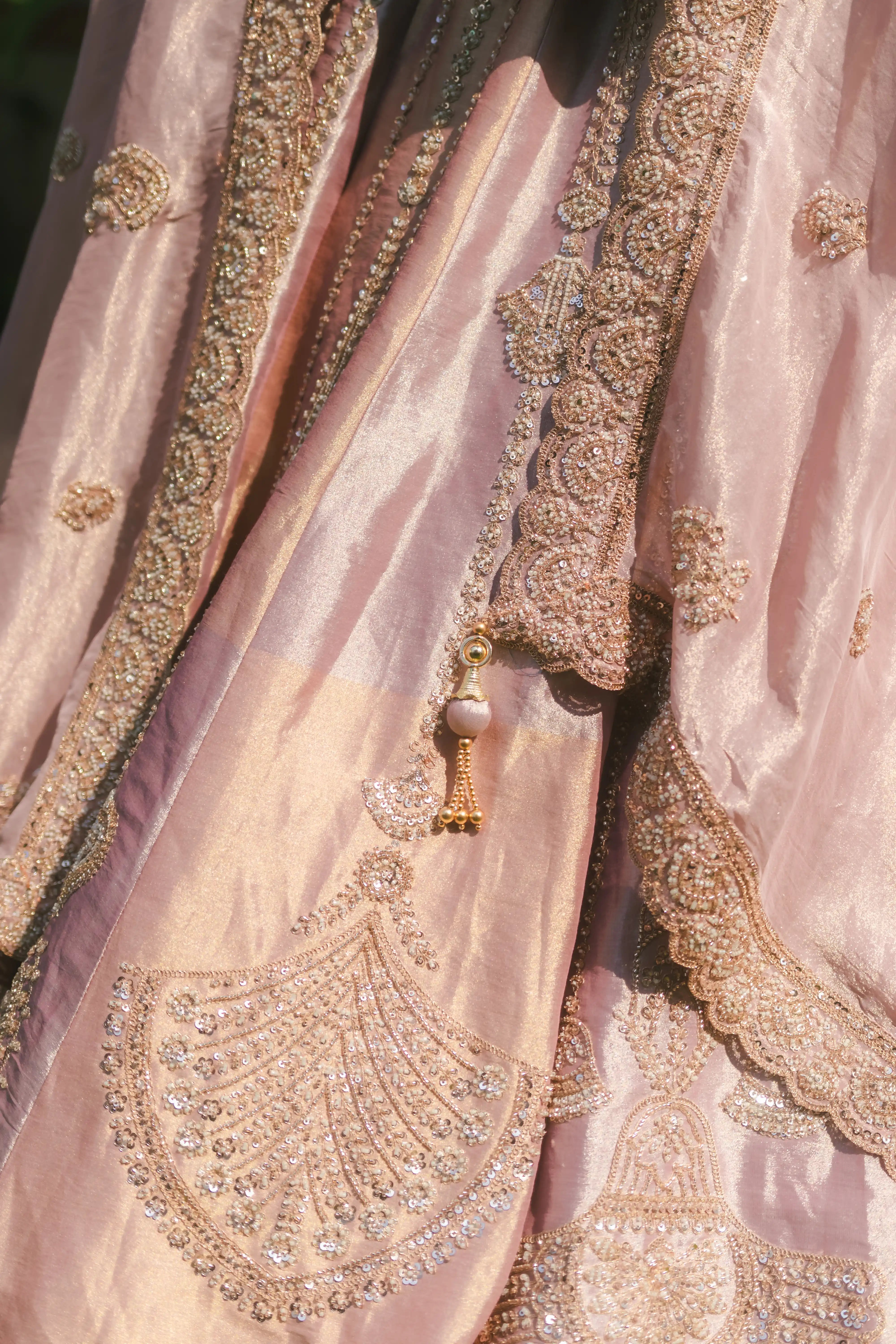 Pink Bridal Lehenga with Exquisite Embroidery
