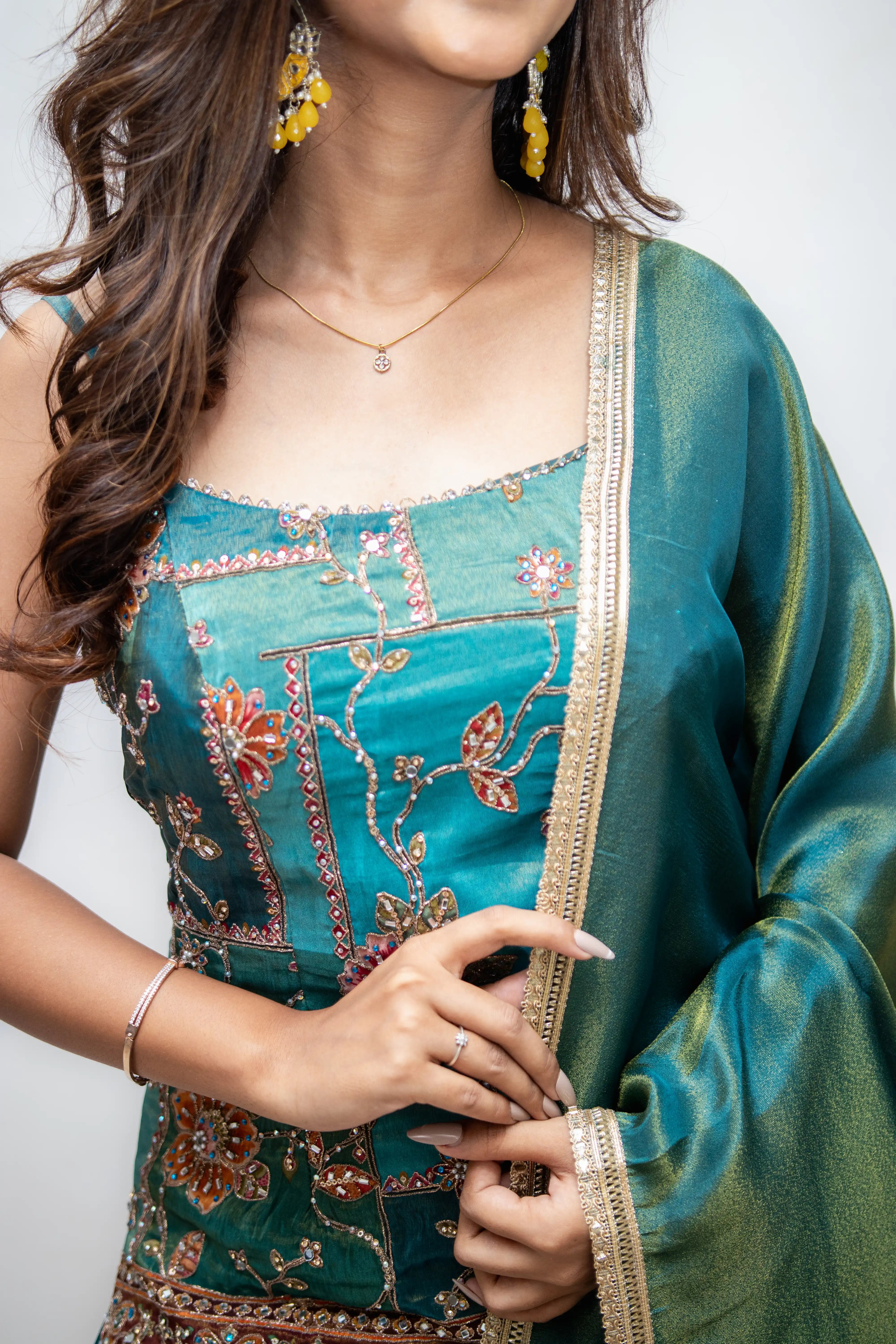 Rama green Embroidered Palazzo Suit Set