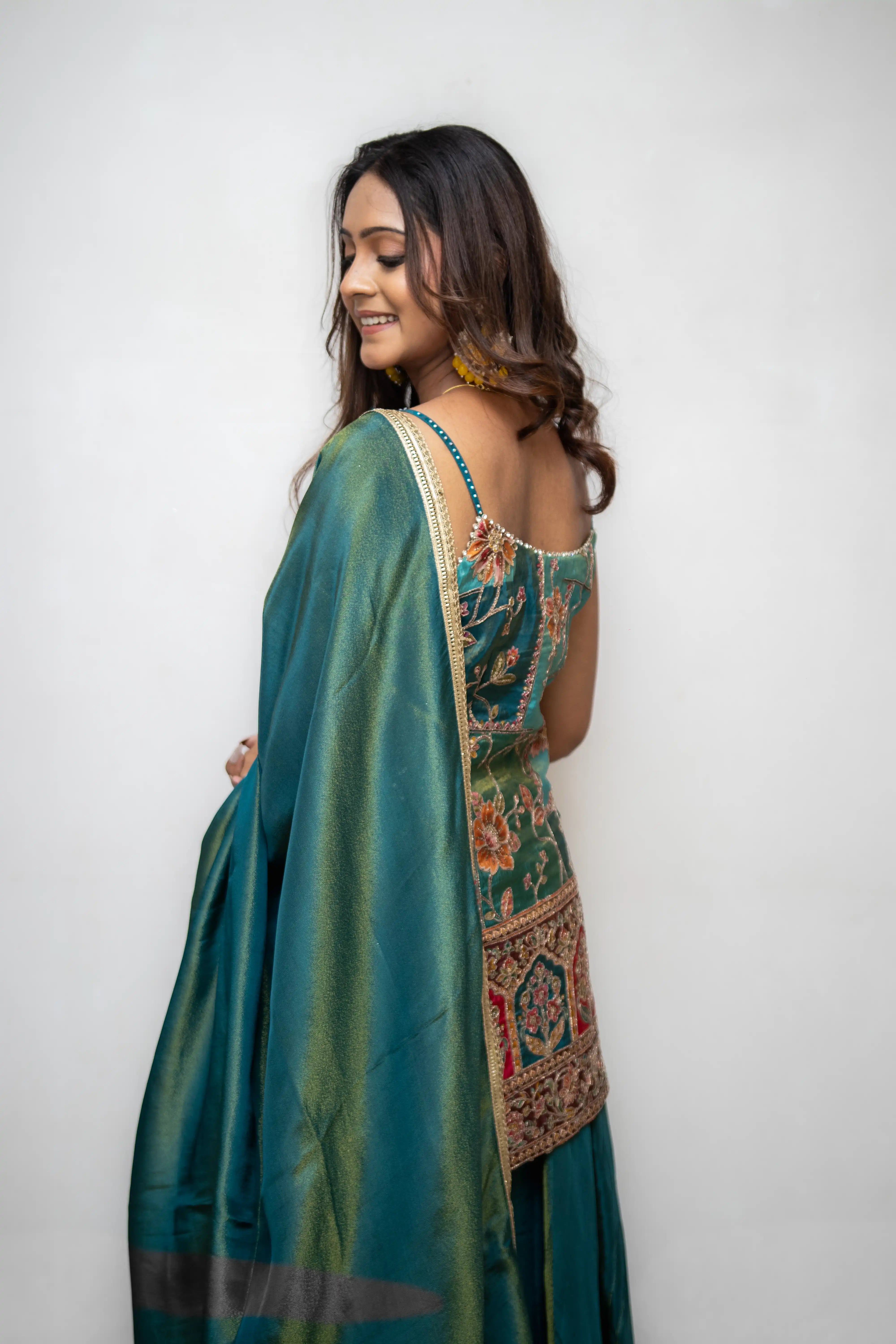 Rama green Embroidered Palazzo Suit Set