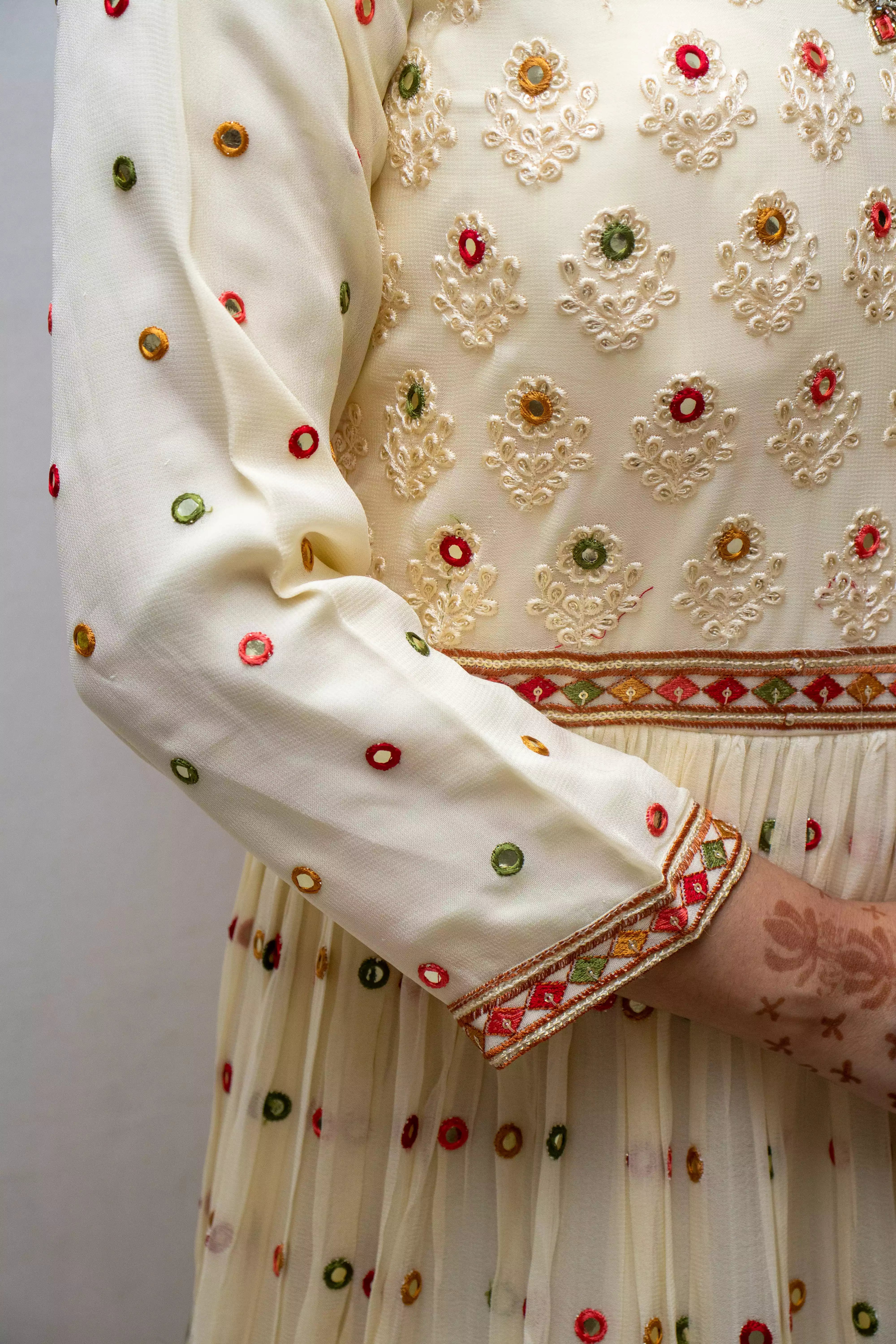 Blush Bloom: Baby Pink Georgette Long Gown