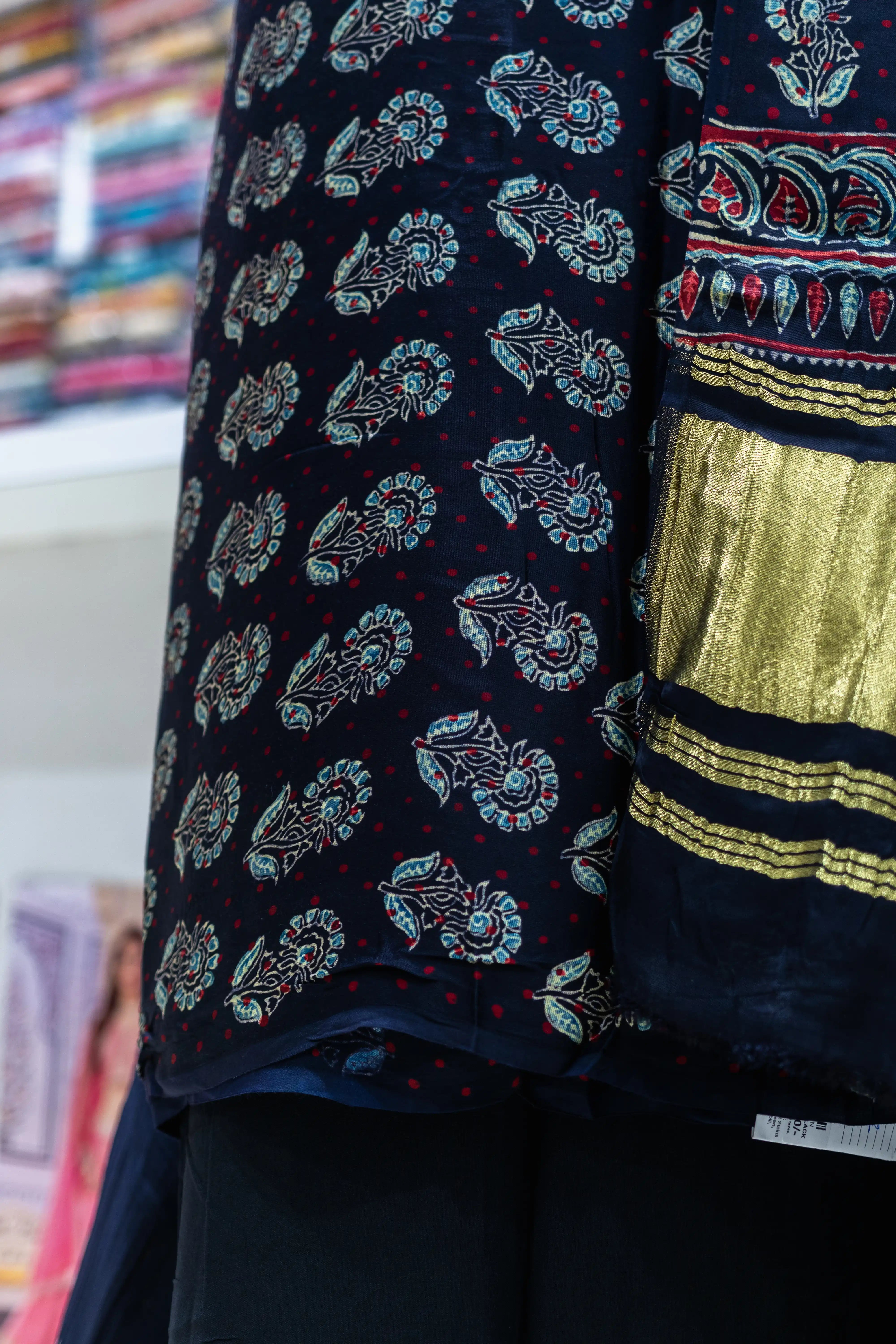 Elegant Black Printed Suit Set