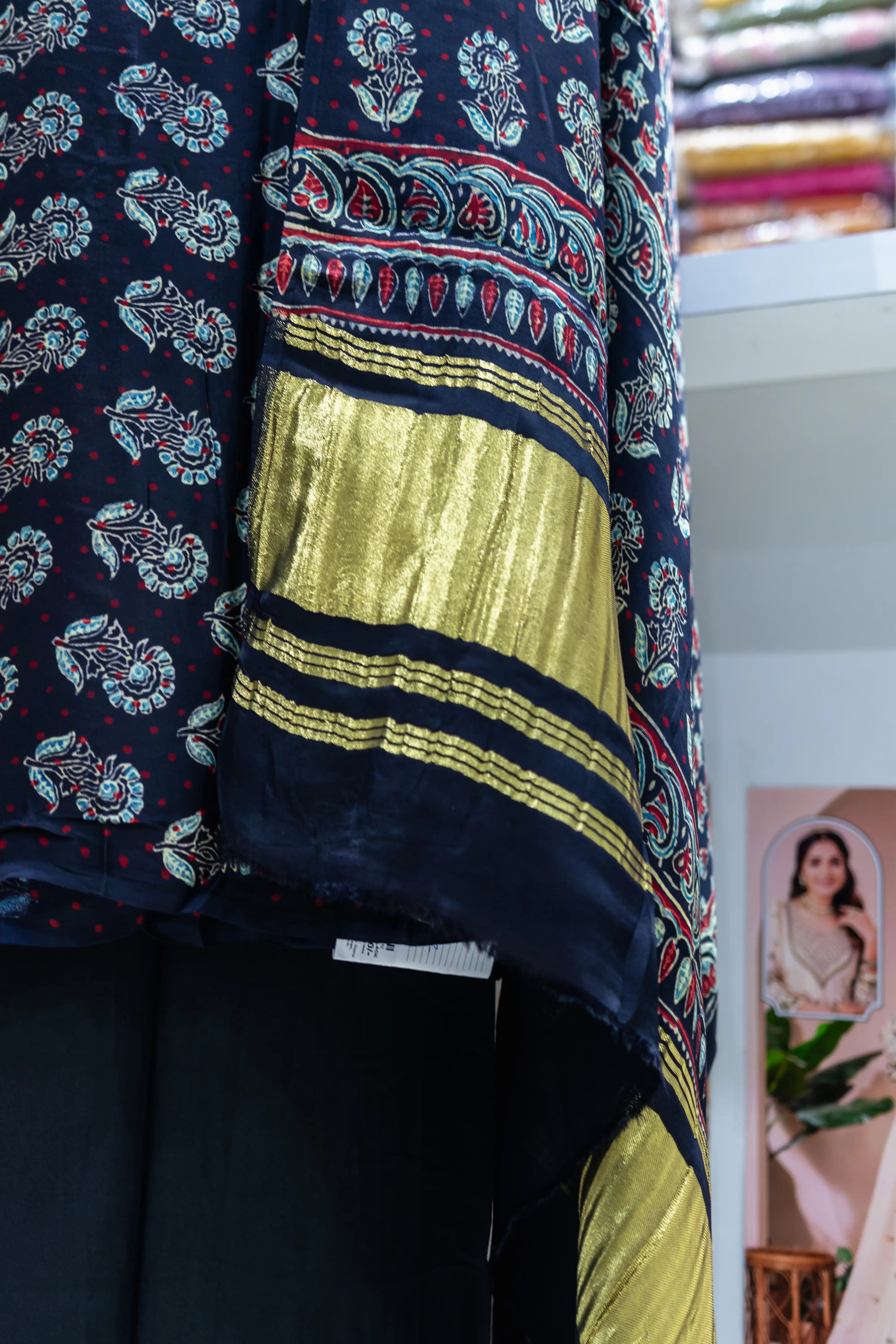 Elegant Black Printed Suit Set
