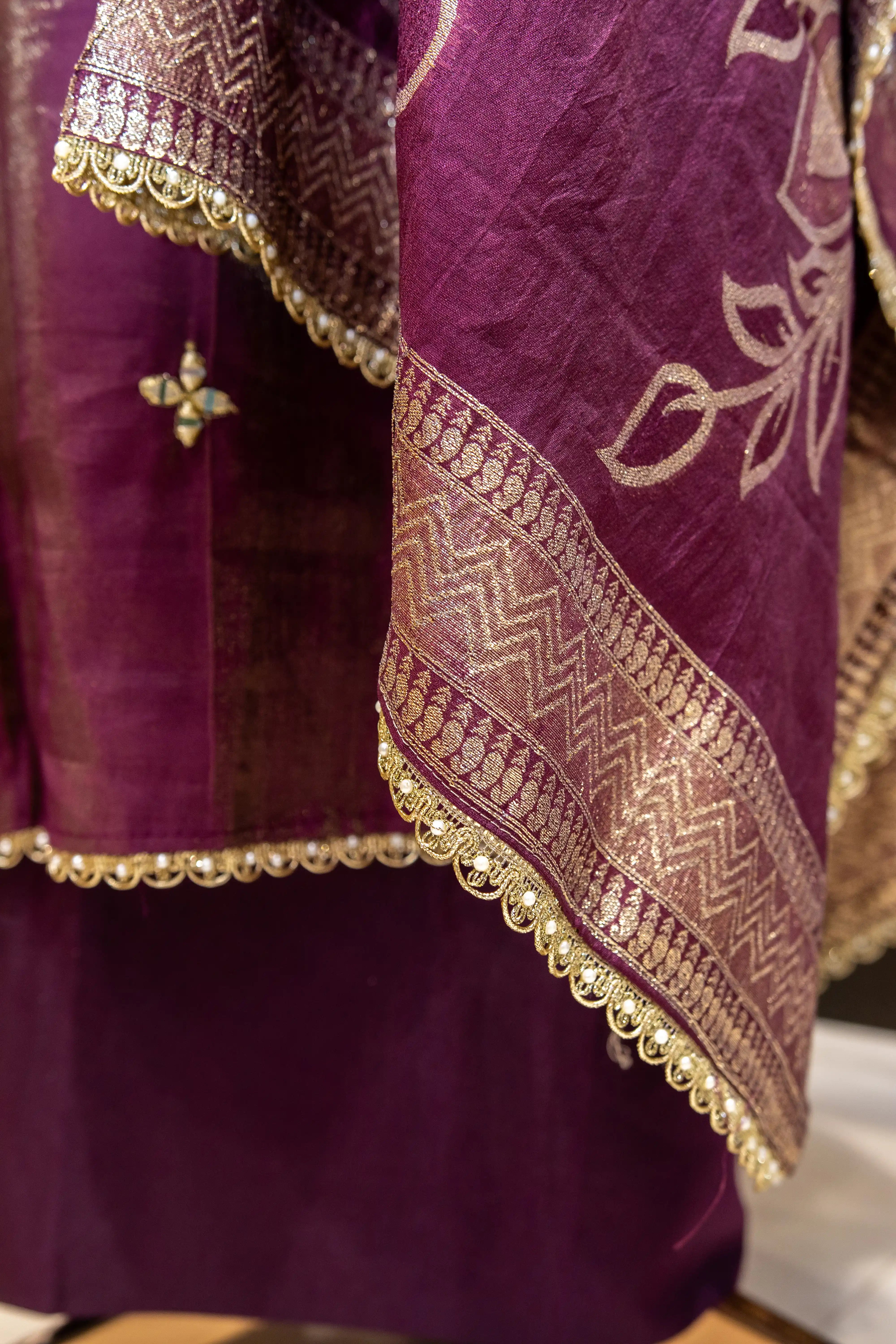 Embroidered Dress Material with Designer Dupatta