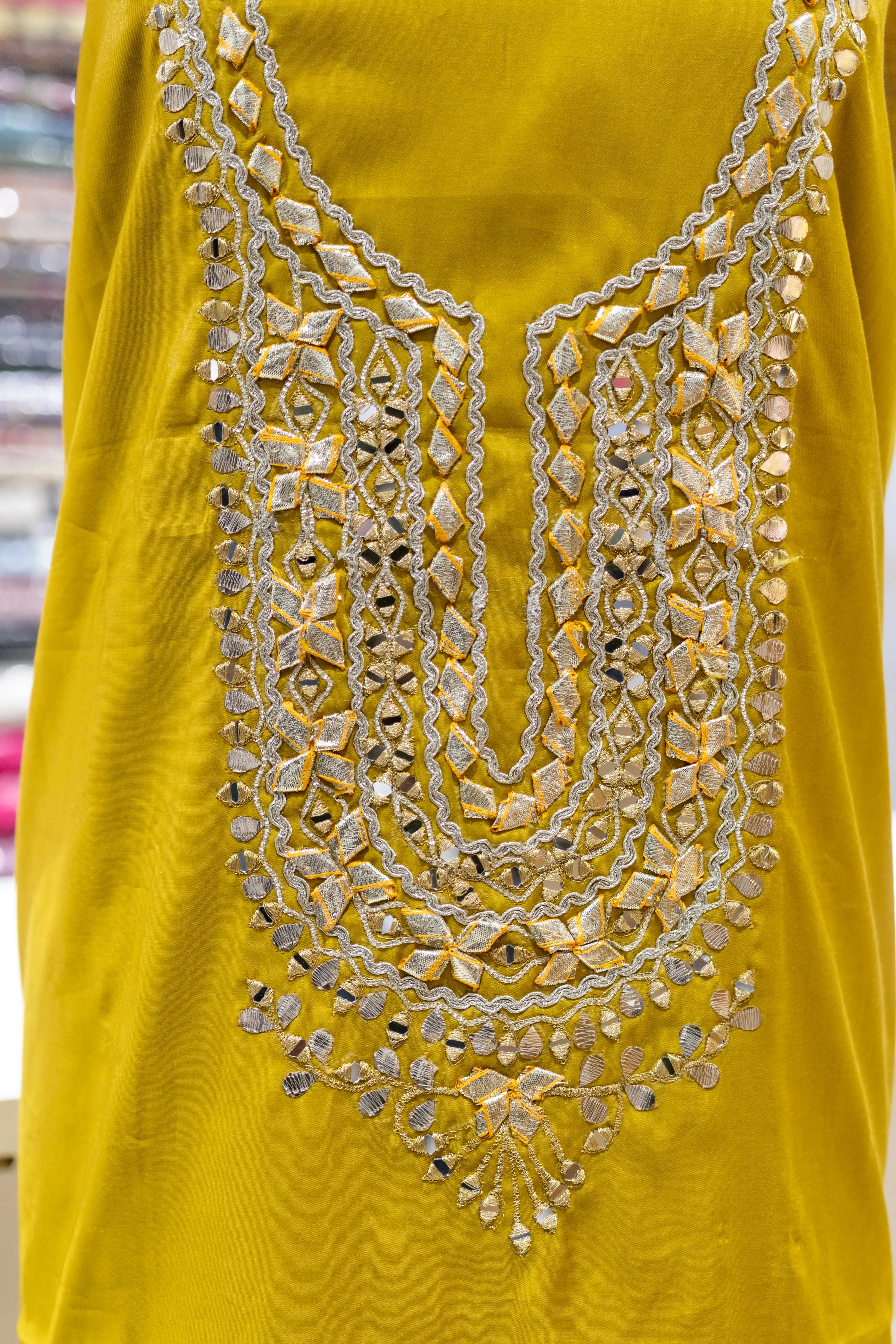 Embroidered Dress Material with Designer Dupatta