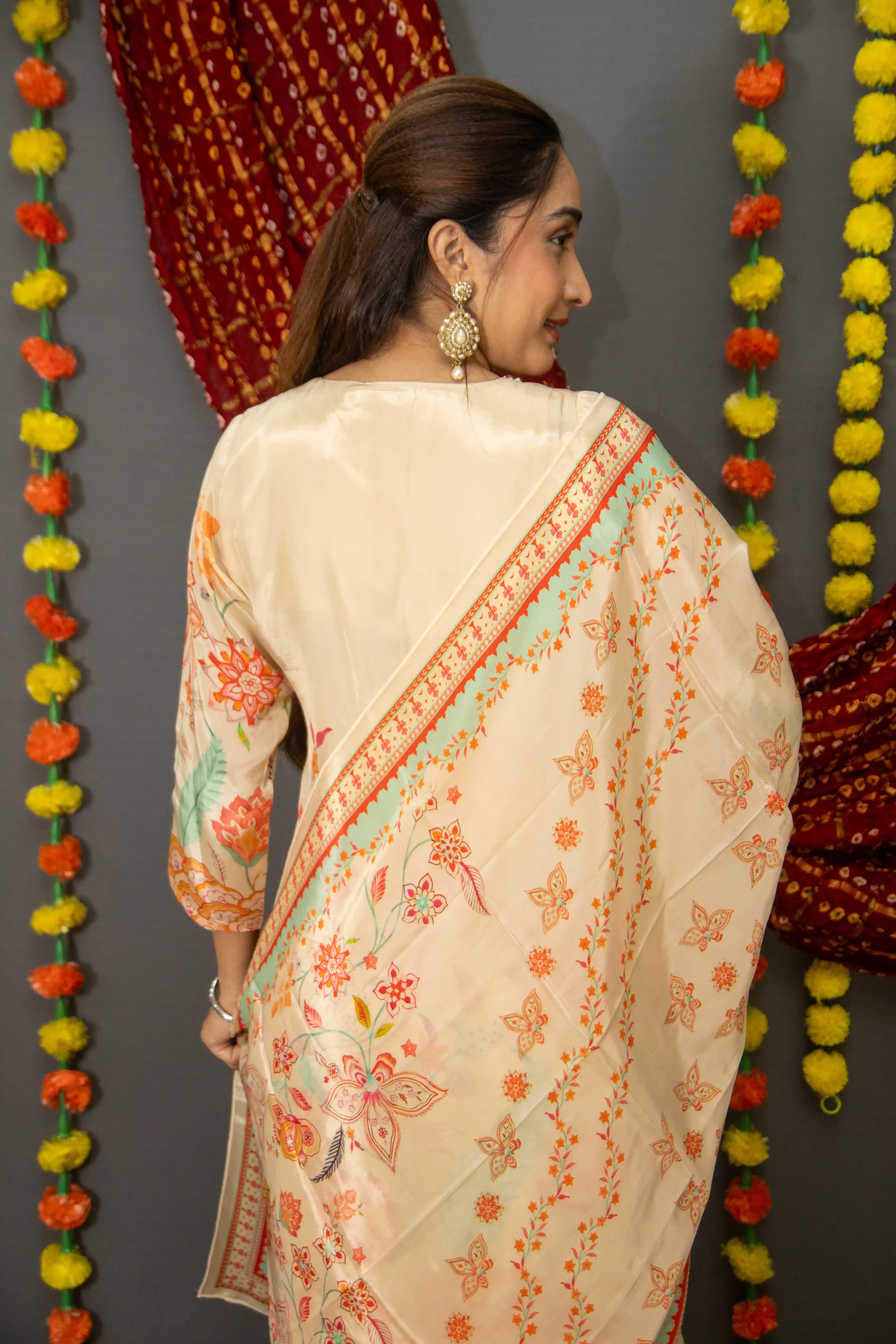 Elegant Cream Kurta Set for Women