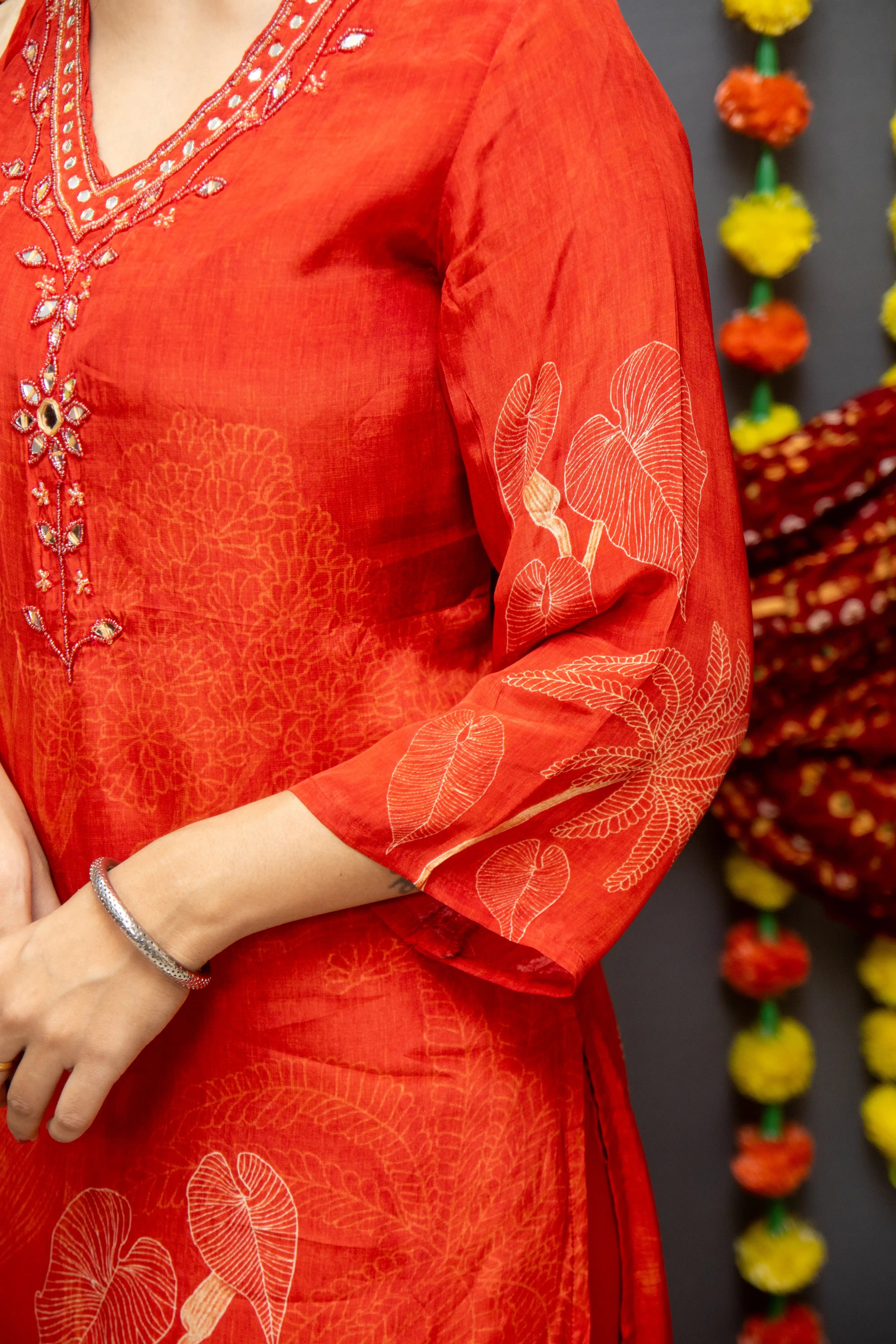 Elegant Red Outfit for Women