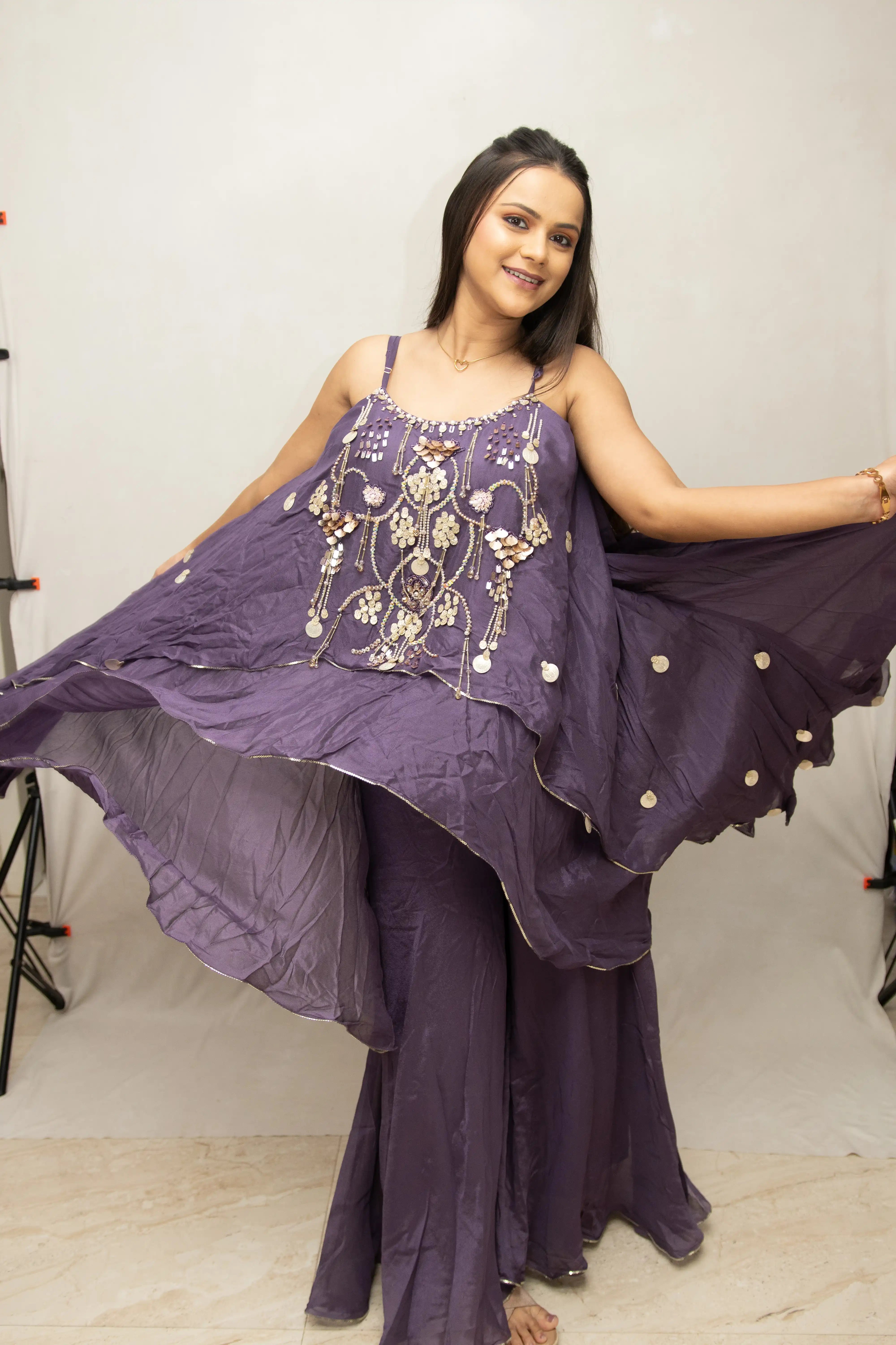 Lilac Embroidered Set