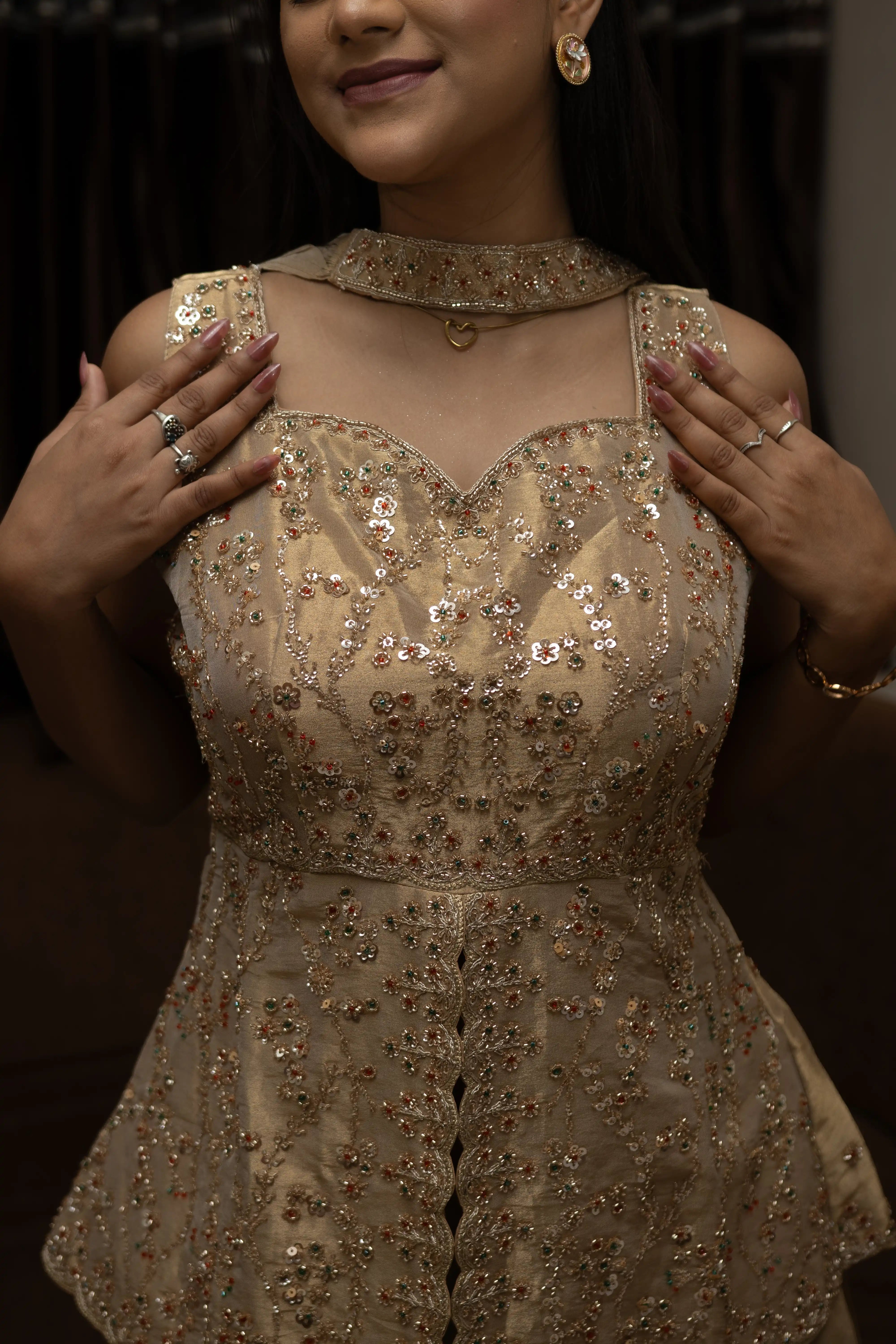Gold Embroidered Set