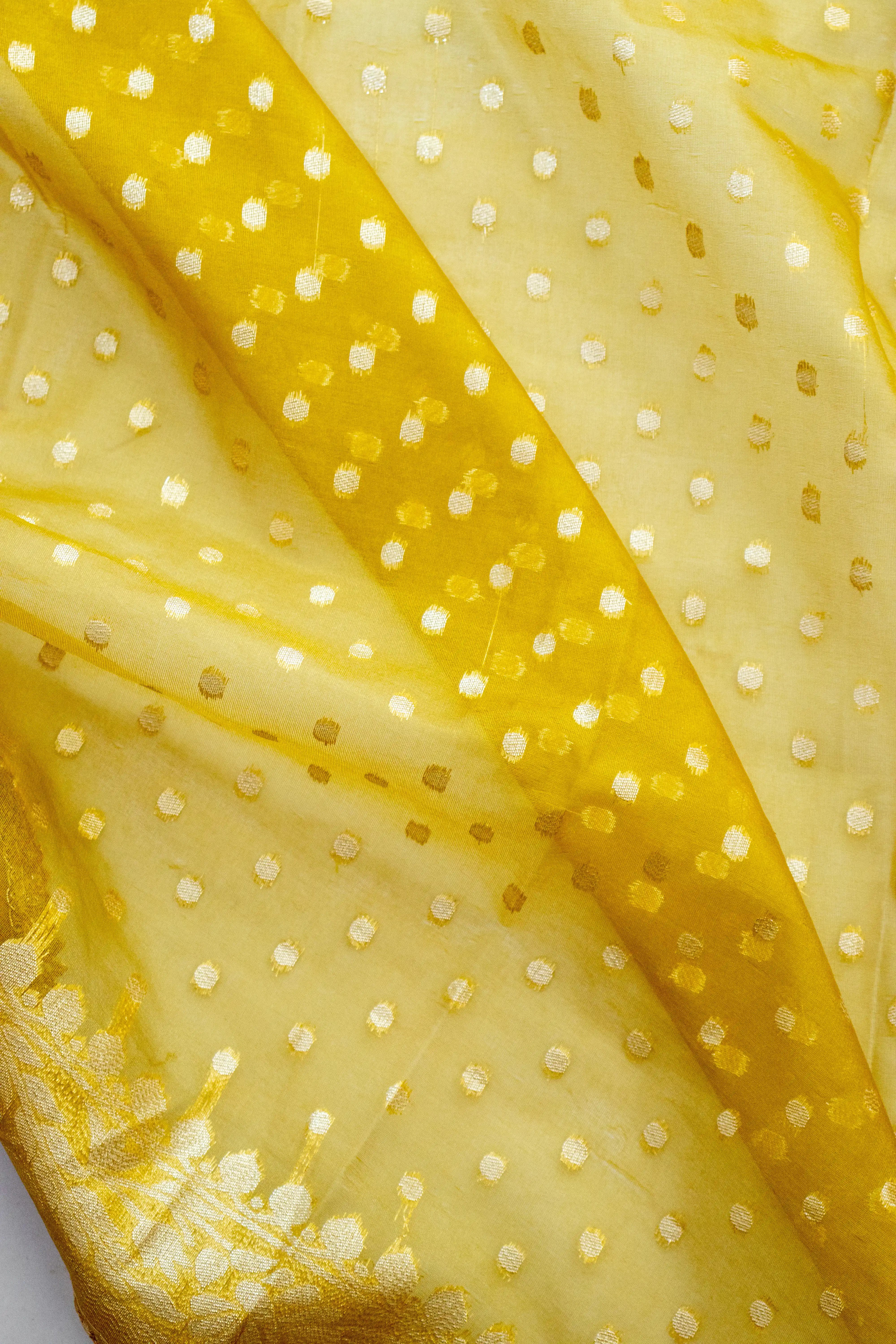 Radiant Yellow Embroidered Dress Material with Dupatta