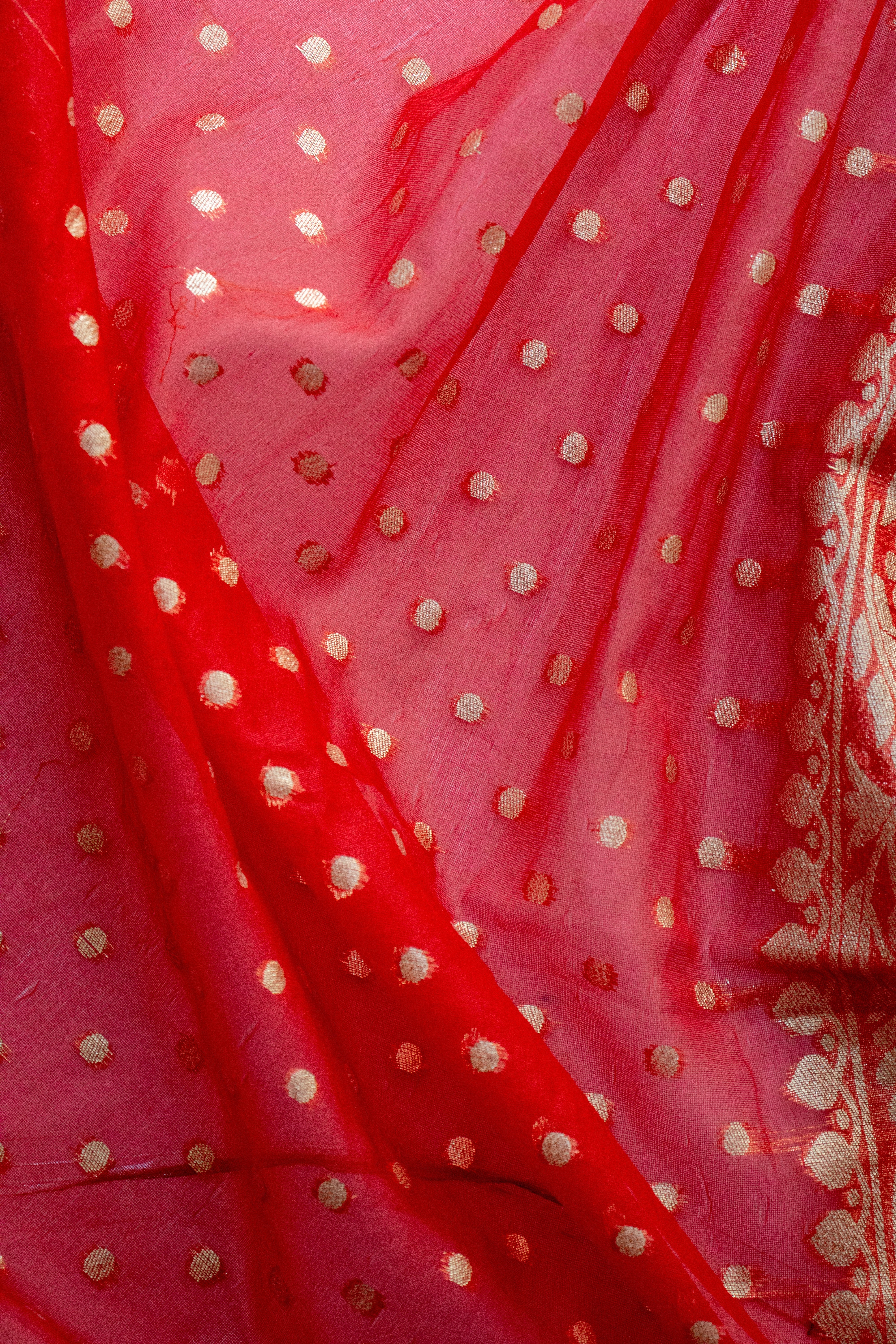 Radiant Orange Elegance Dress Material