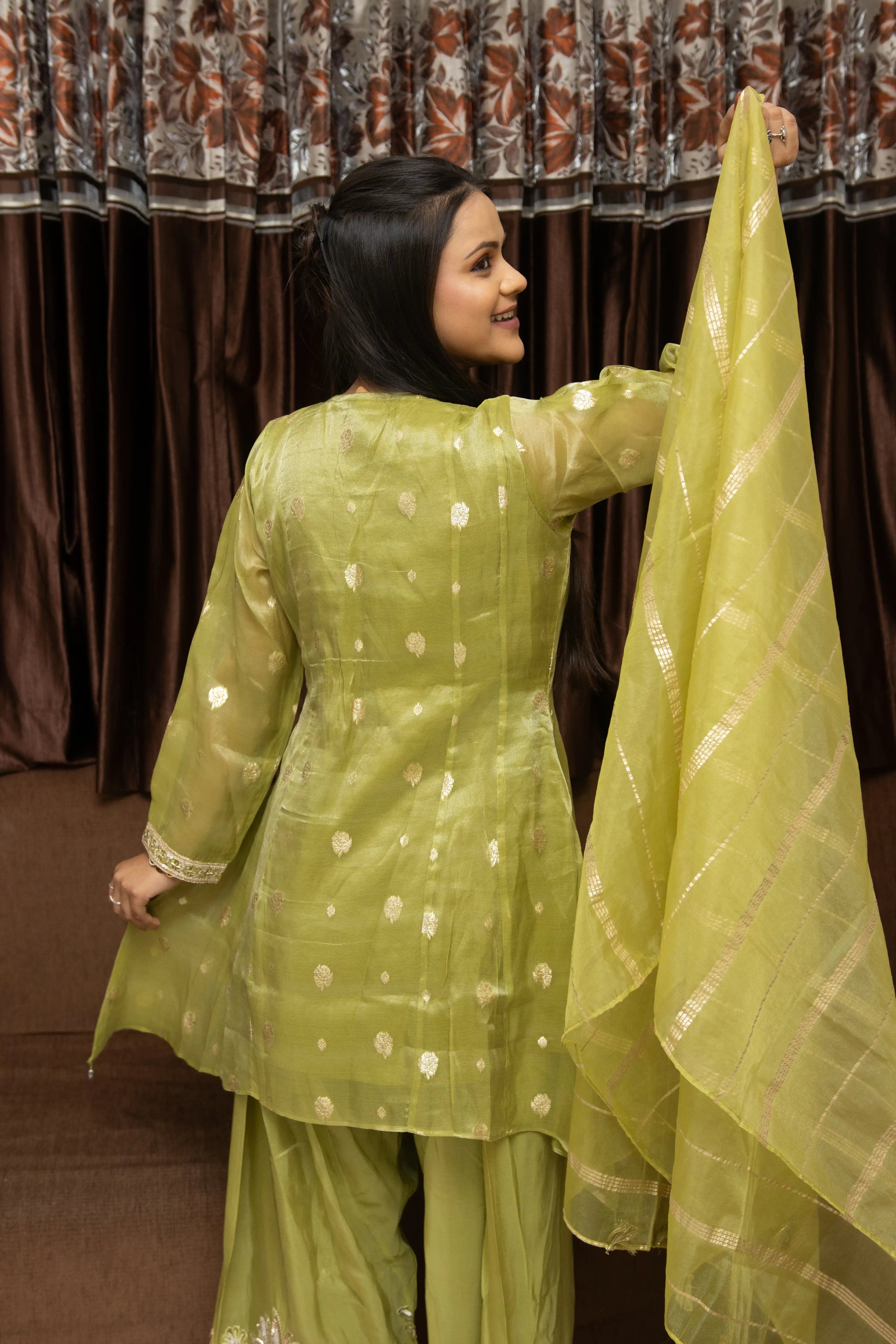 Green Embroidered Set