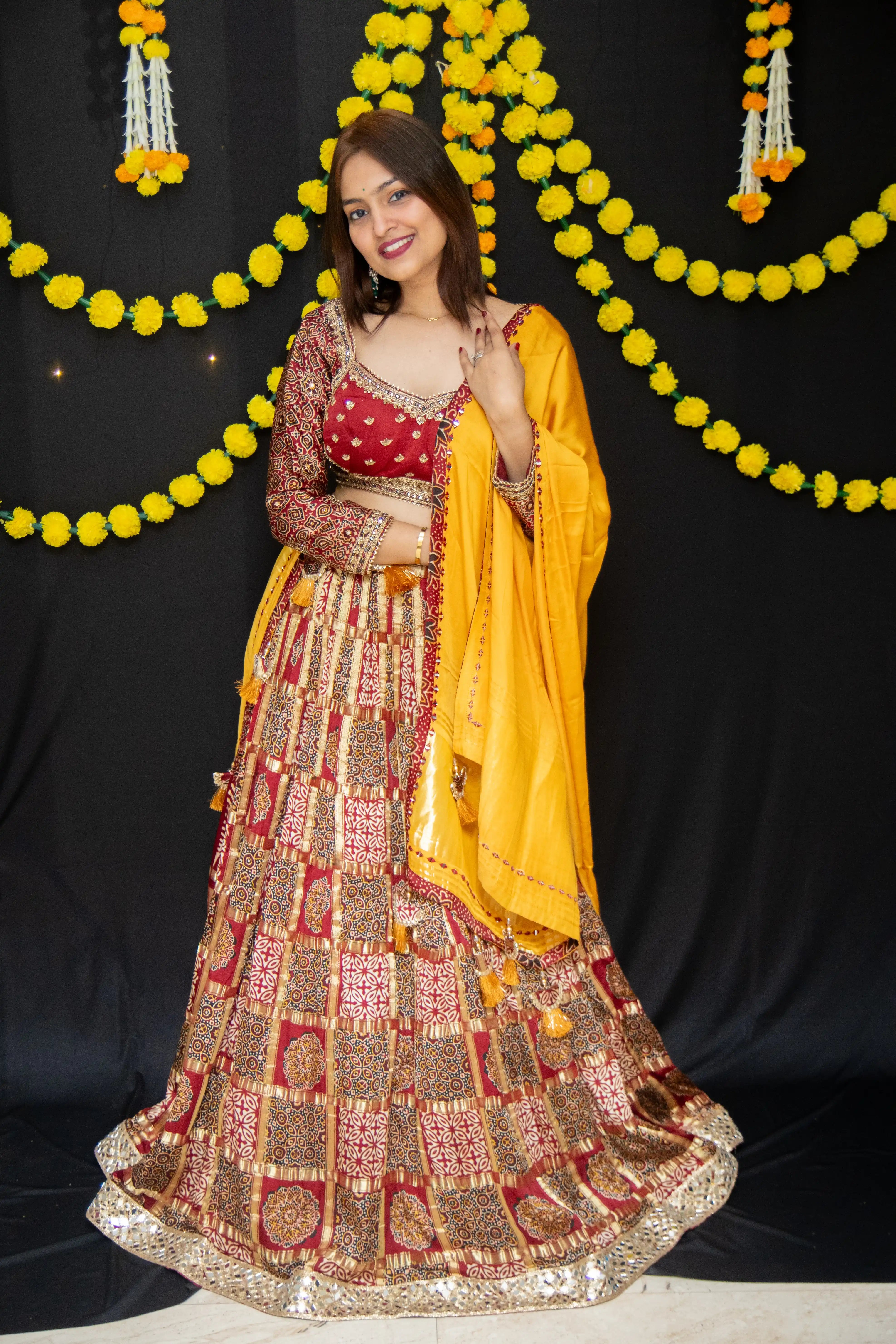 Royal Maroon Embroidered Choli