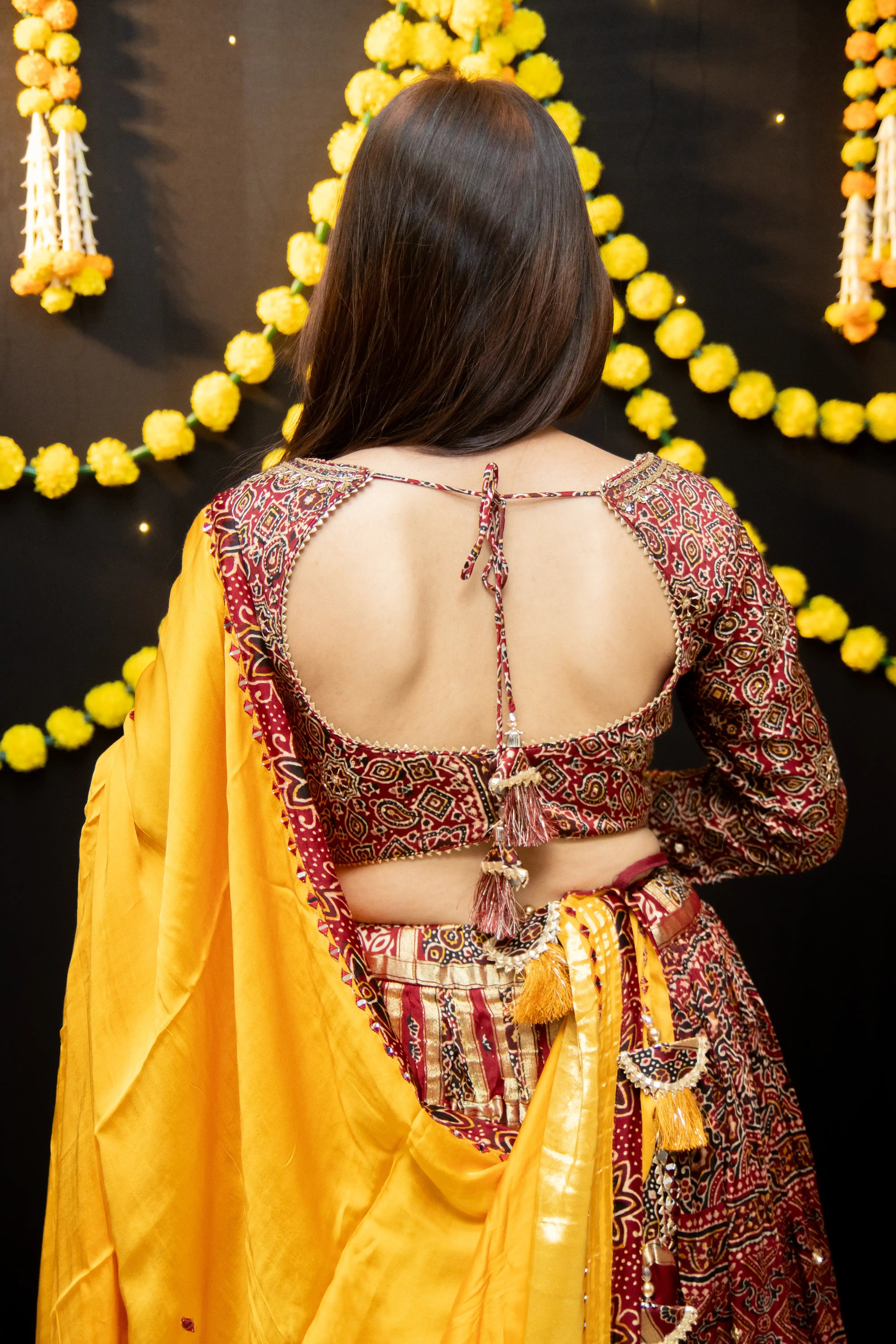 Royal Maroon Embroidered Choli