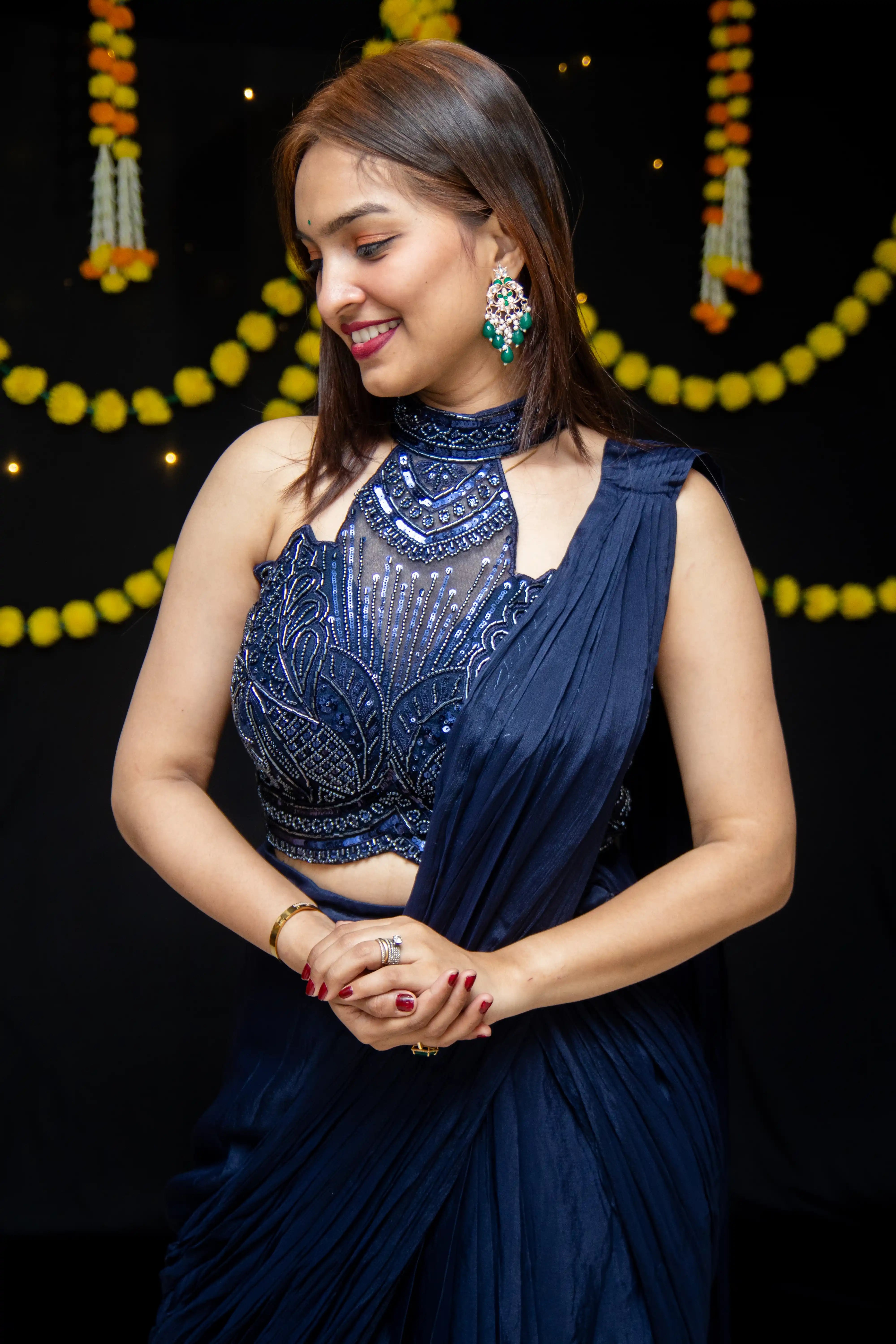 Royal Blue Elegance Saree