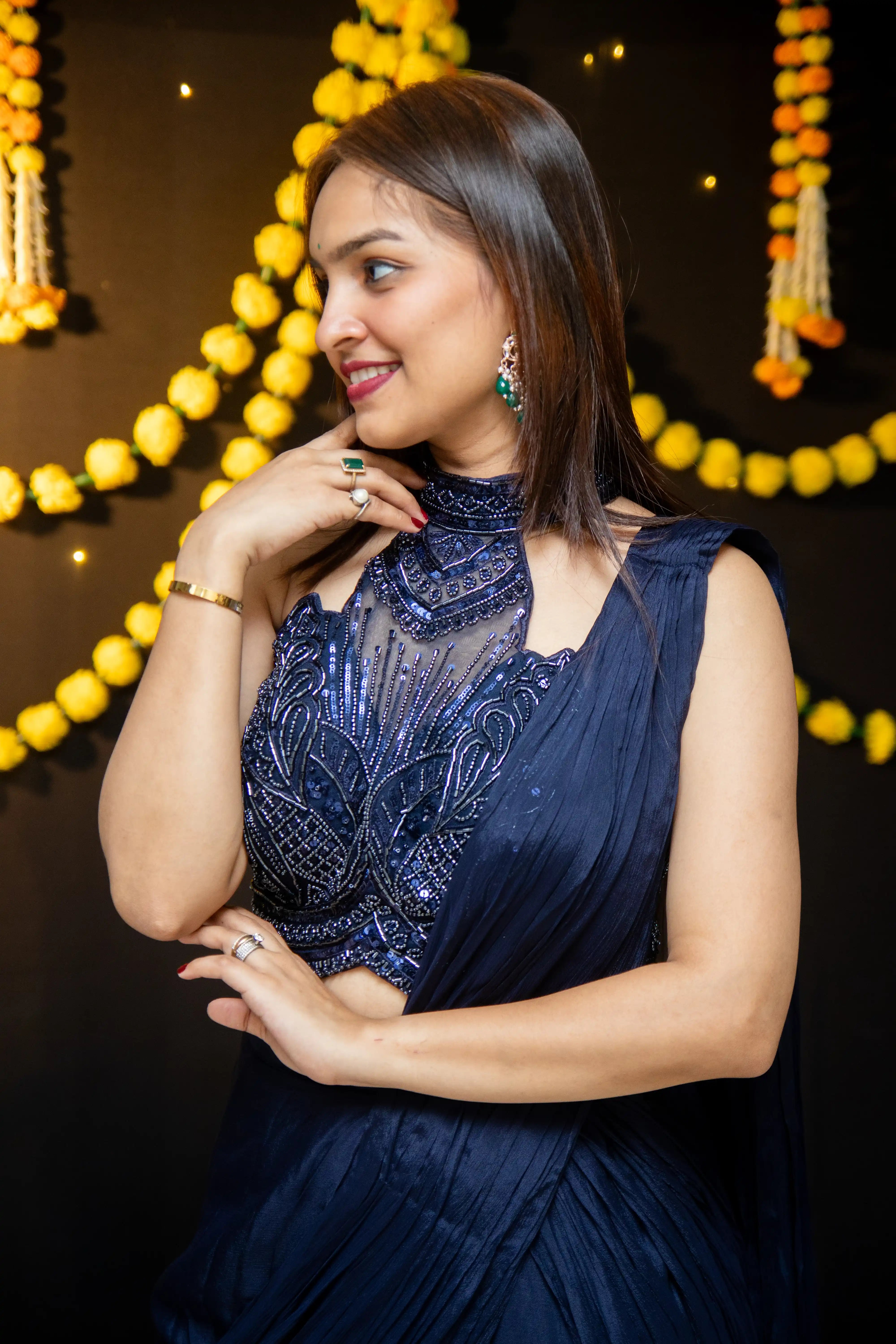 Royal Blue Elegance Saree