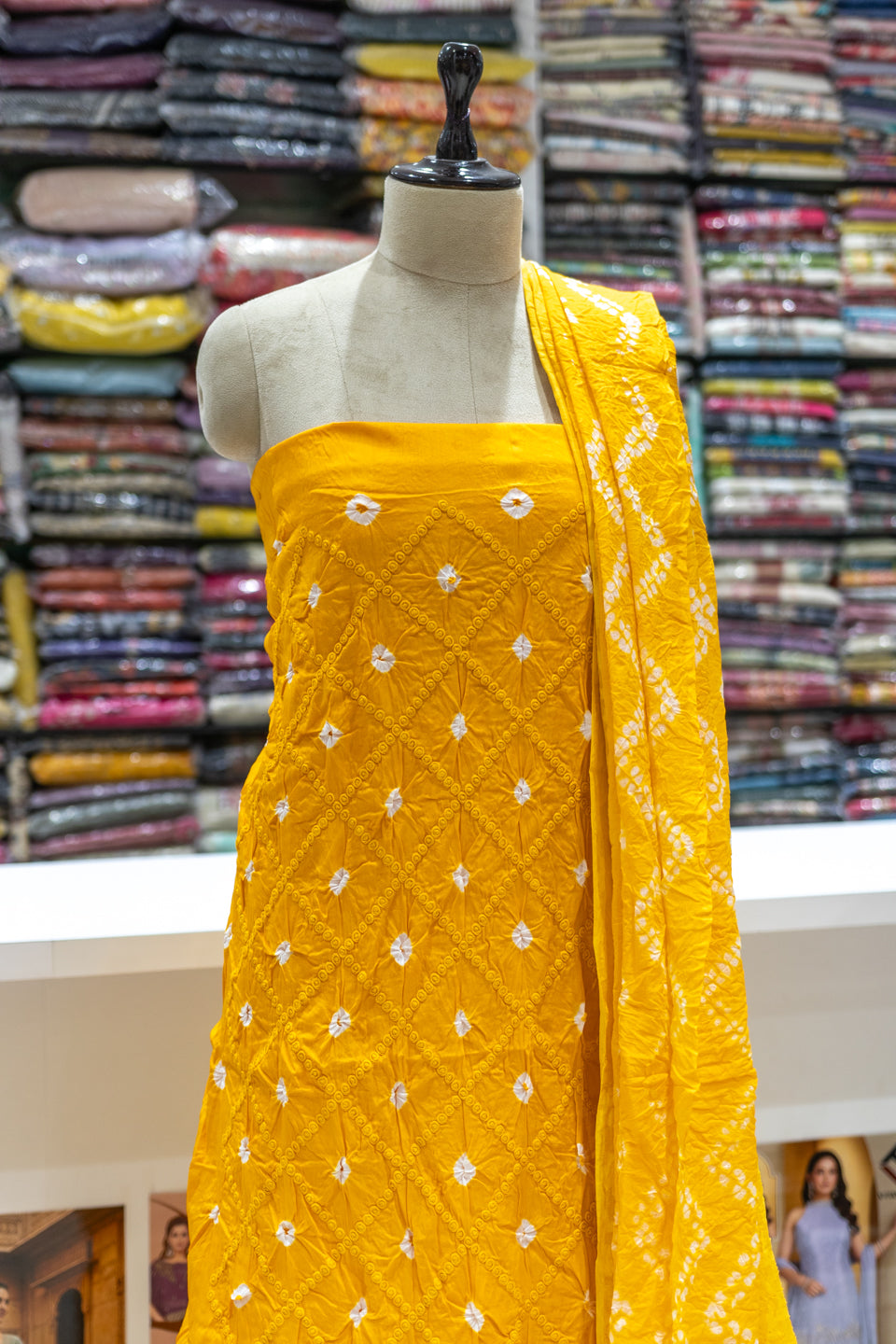 Mango Embroidered Unstitched Dress Material with Dupatta