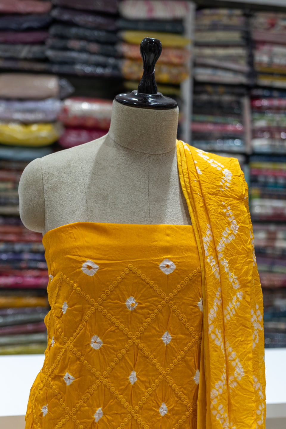 Mango Embroidered Unstitched Dress Material with Dupatta
