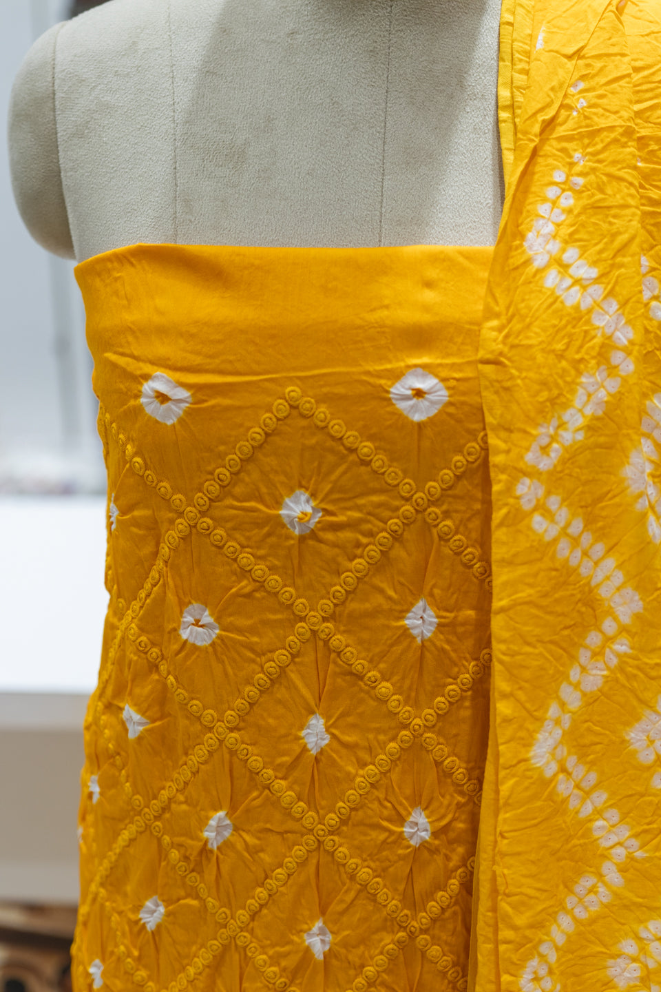 Mango Embroidered Unstitched Dress Material with Dupatta