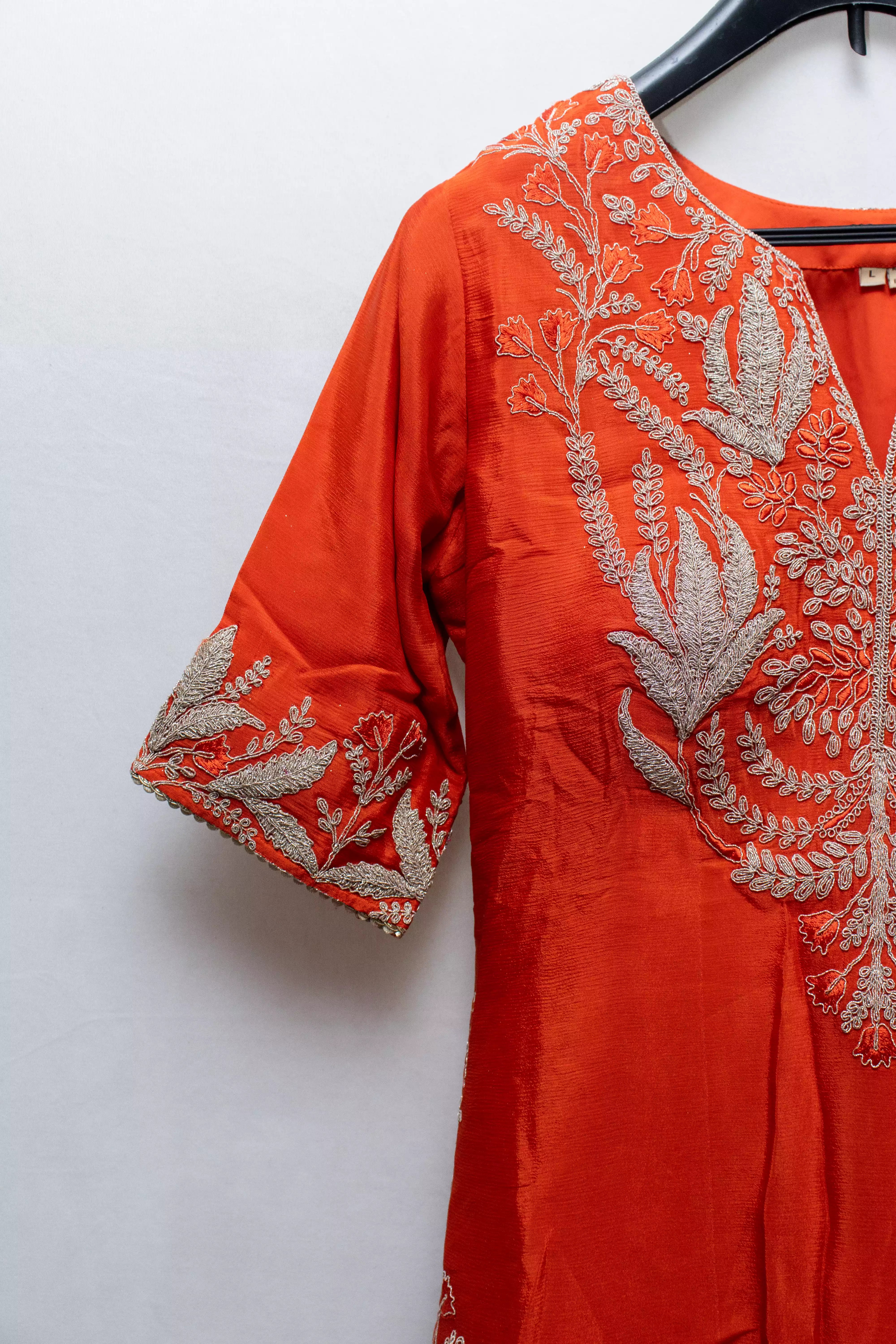 Elegant Bright Orange Palazzo Set for Women
