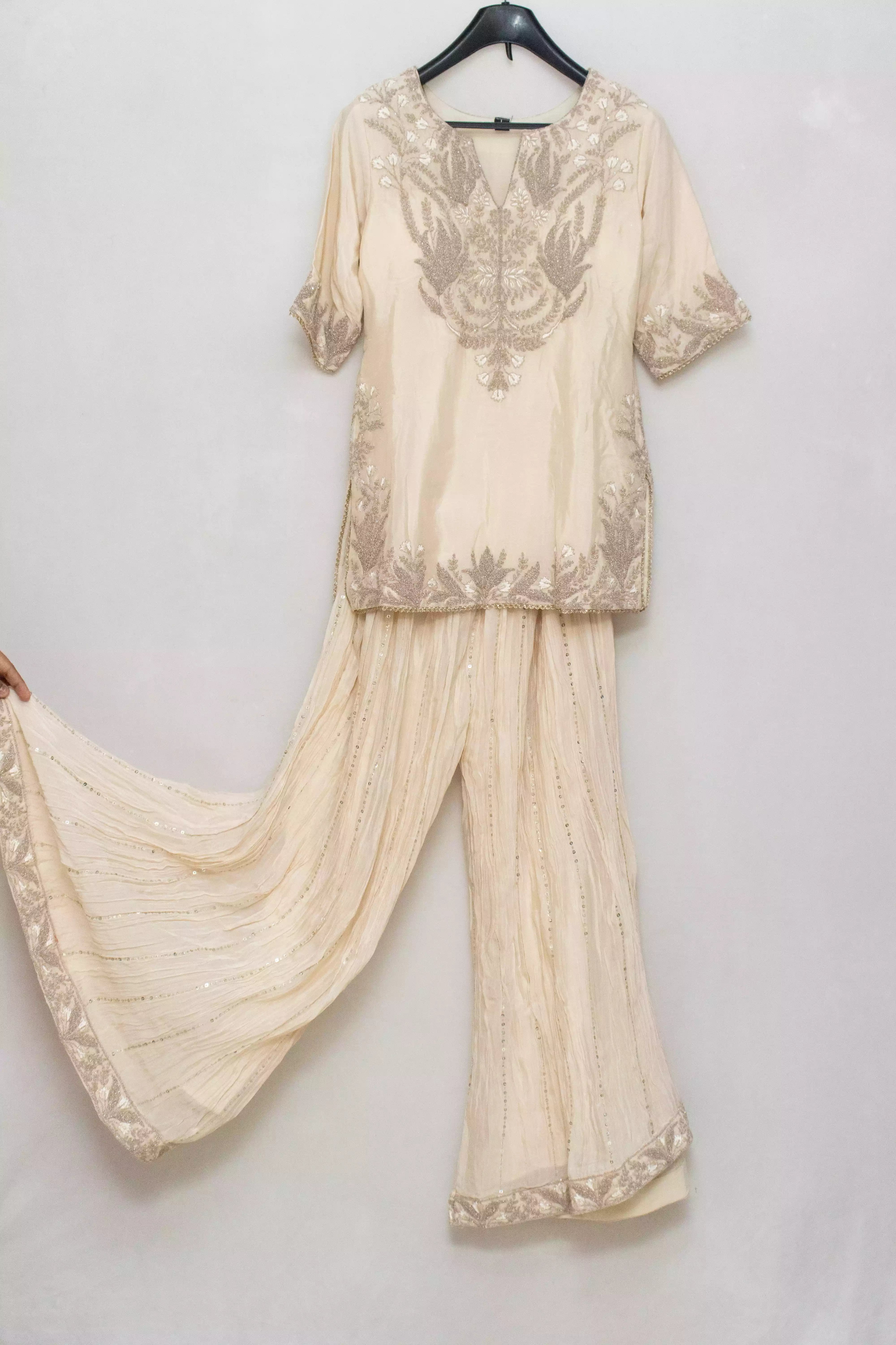 Elegant Off White Palazzo Set for Women