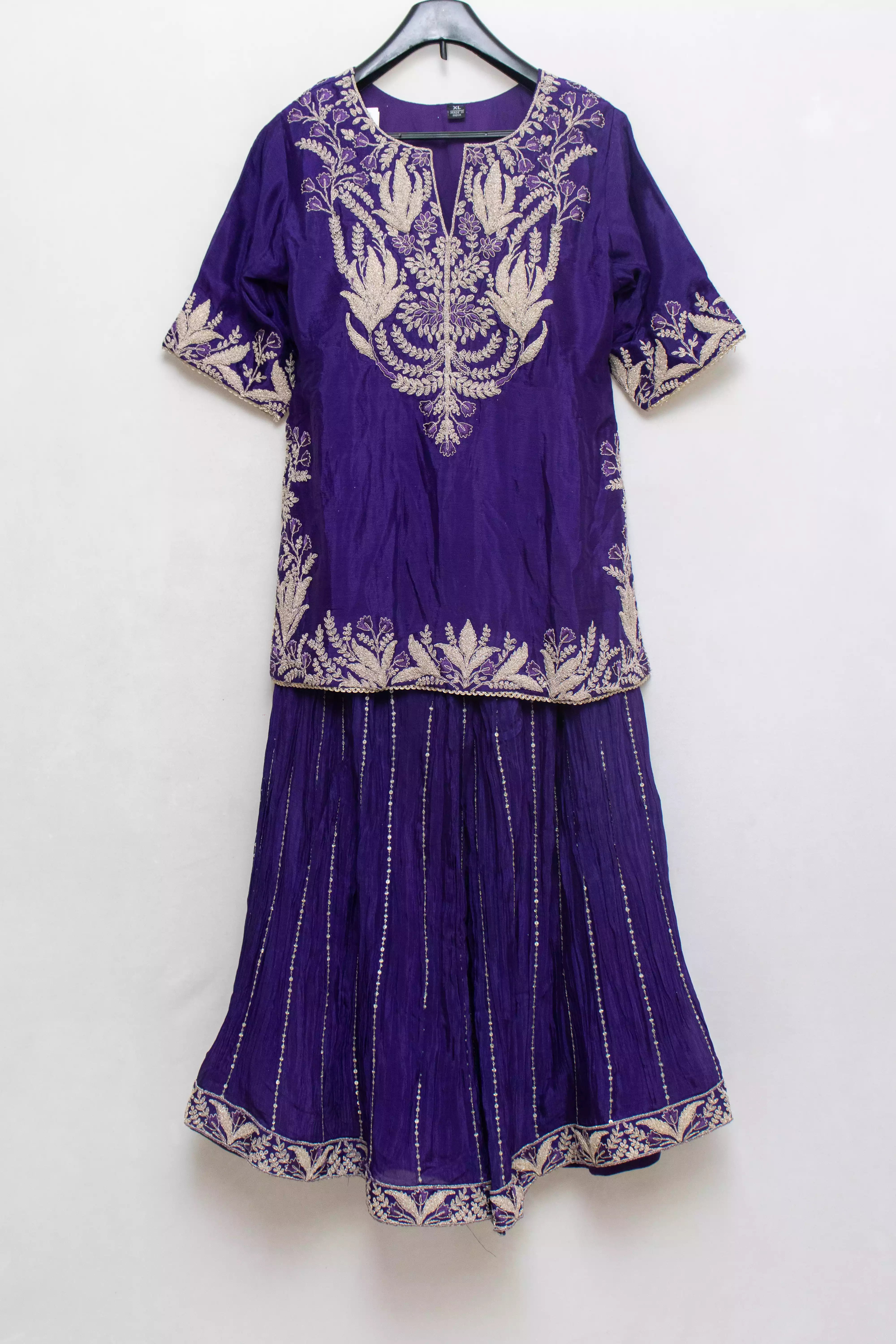 Elegant Deep Royal Purple Palazzo Set for Women