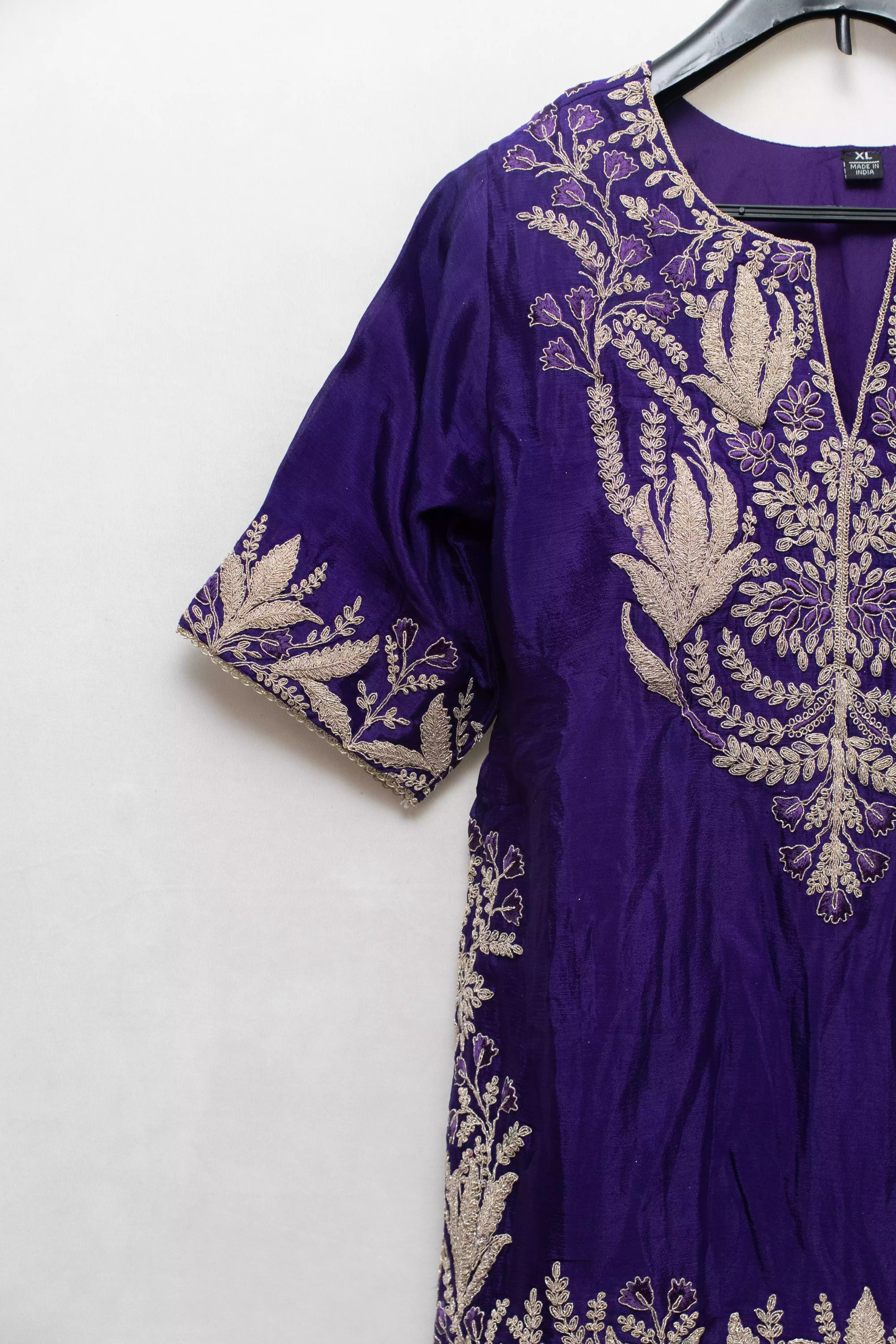 Elegant Deep Royal Purple Palazzo Set for Women