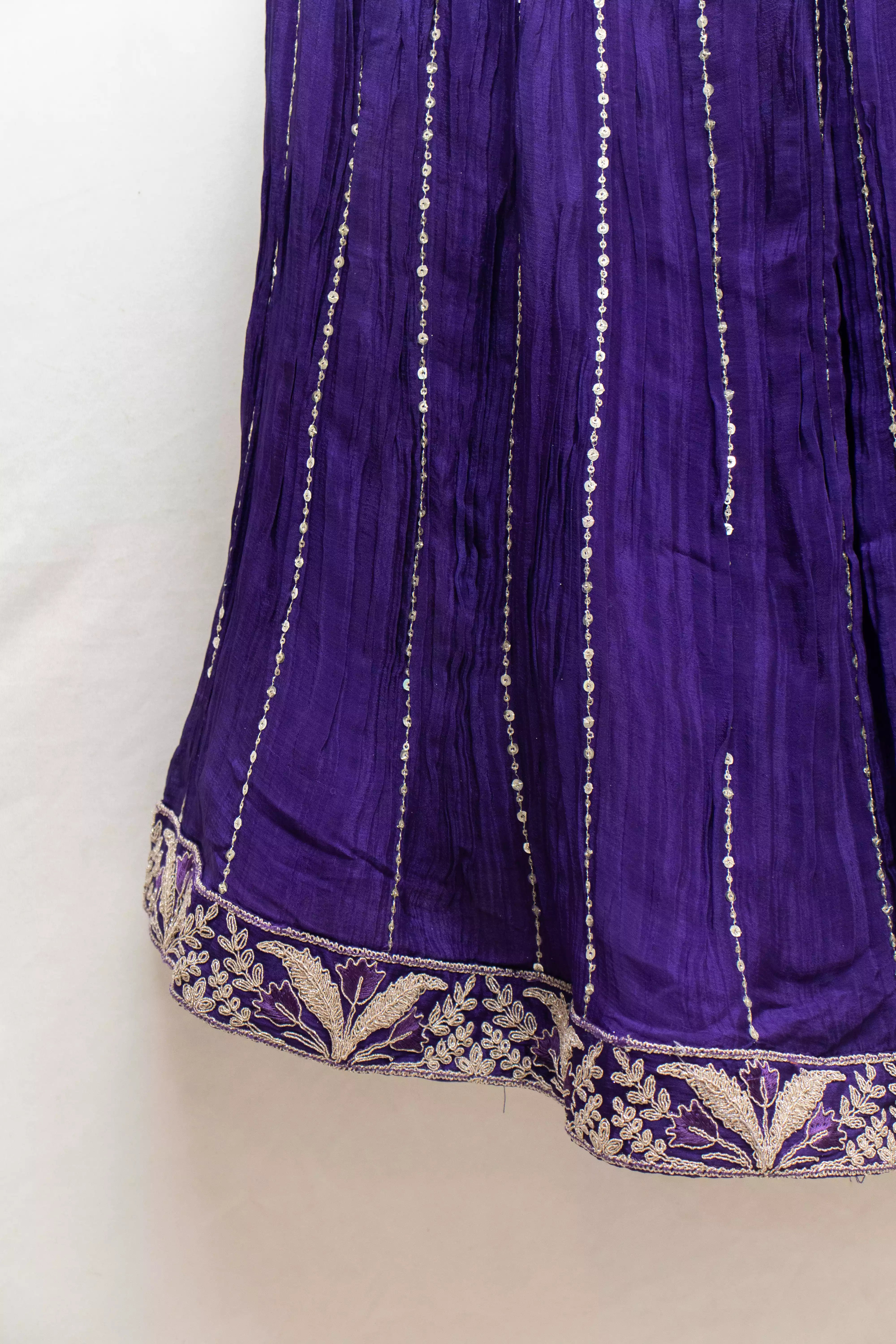 Elegant Deep Royal Purple Palazzo Set for Women