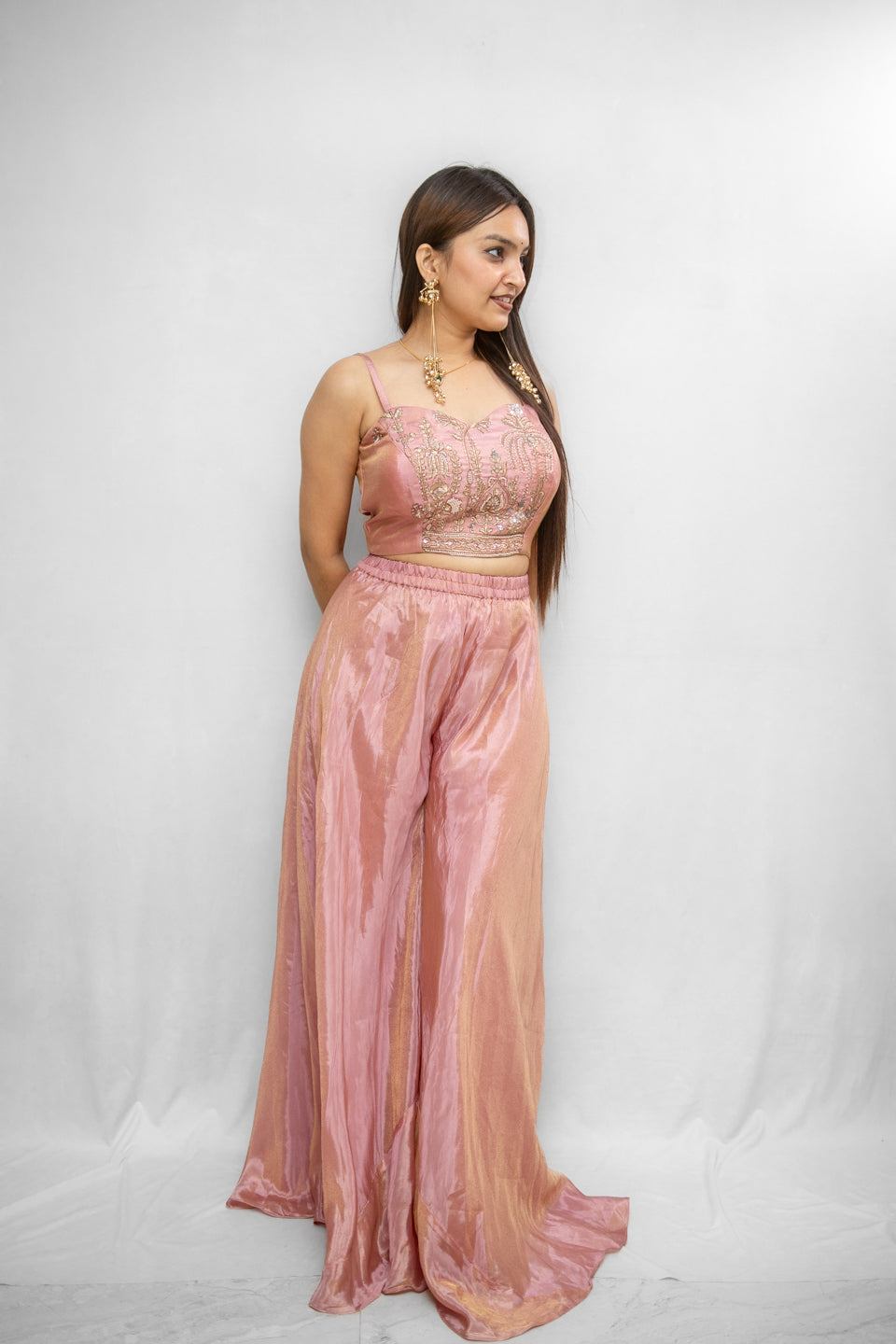 Pink Embroidered Co-ord Set