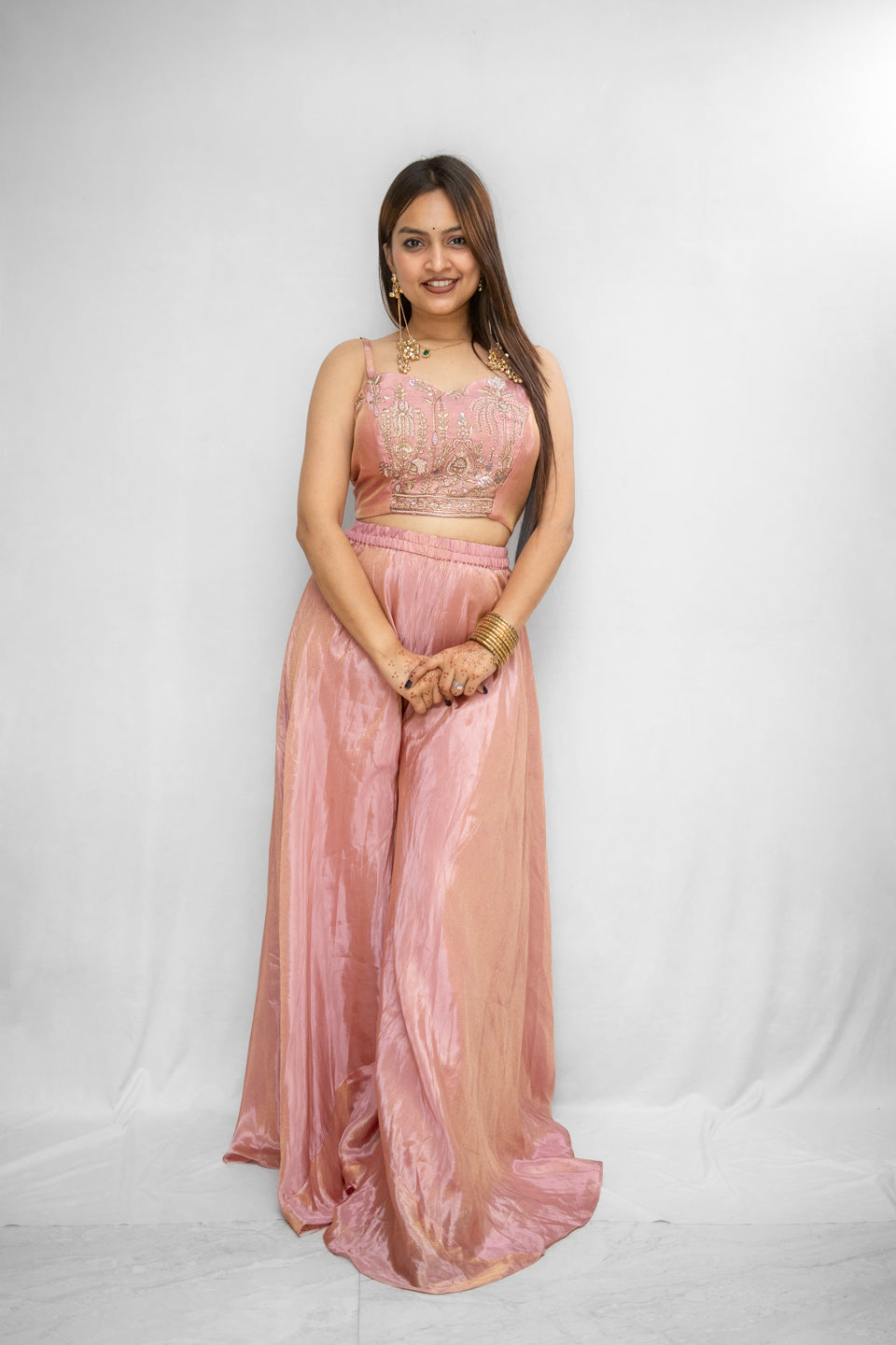 Pink Embroidered Co-ord Set