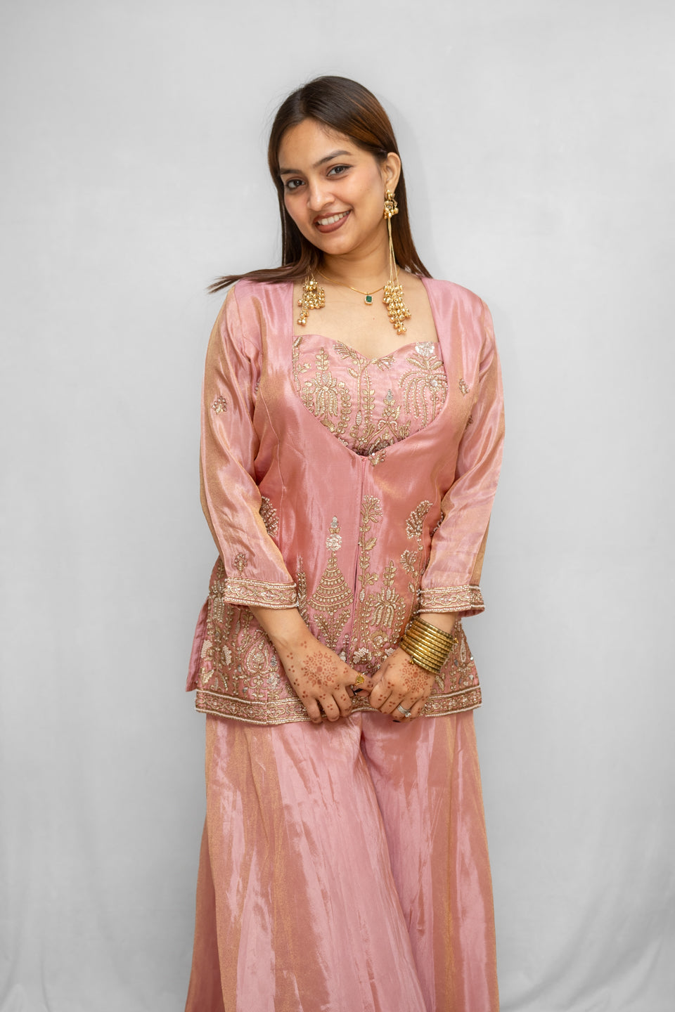 Pink Embroidered Co-ord Set