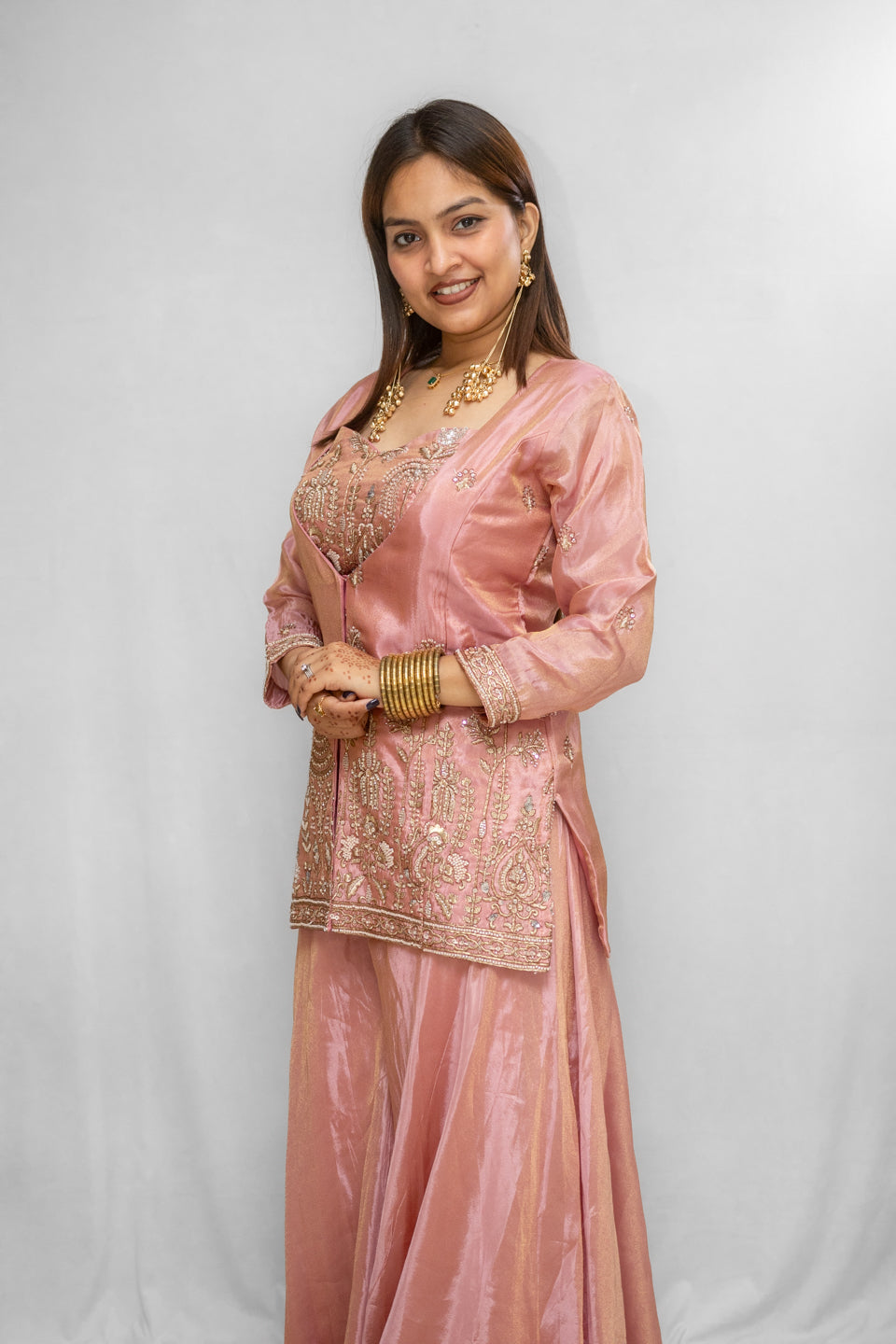 Pink Embroidered Co-ord Set