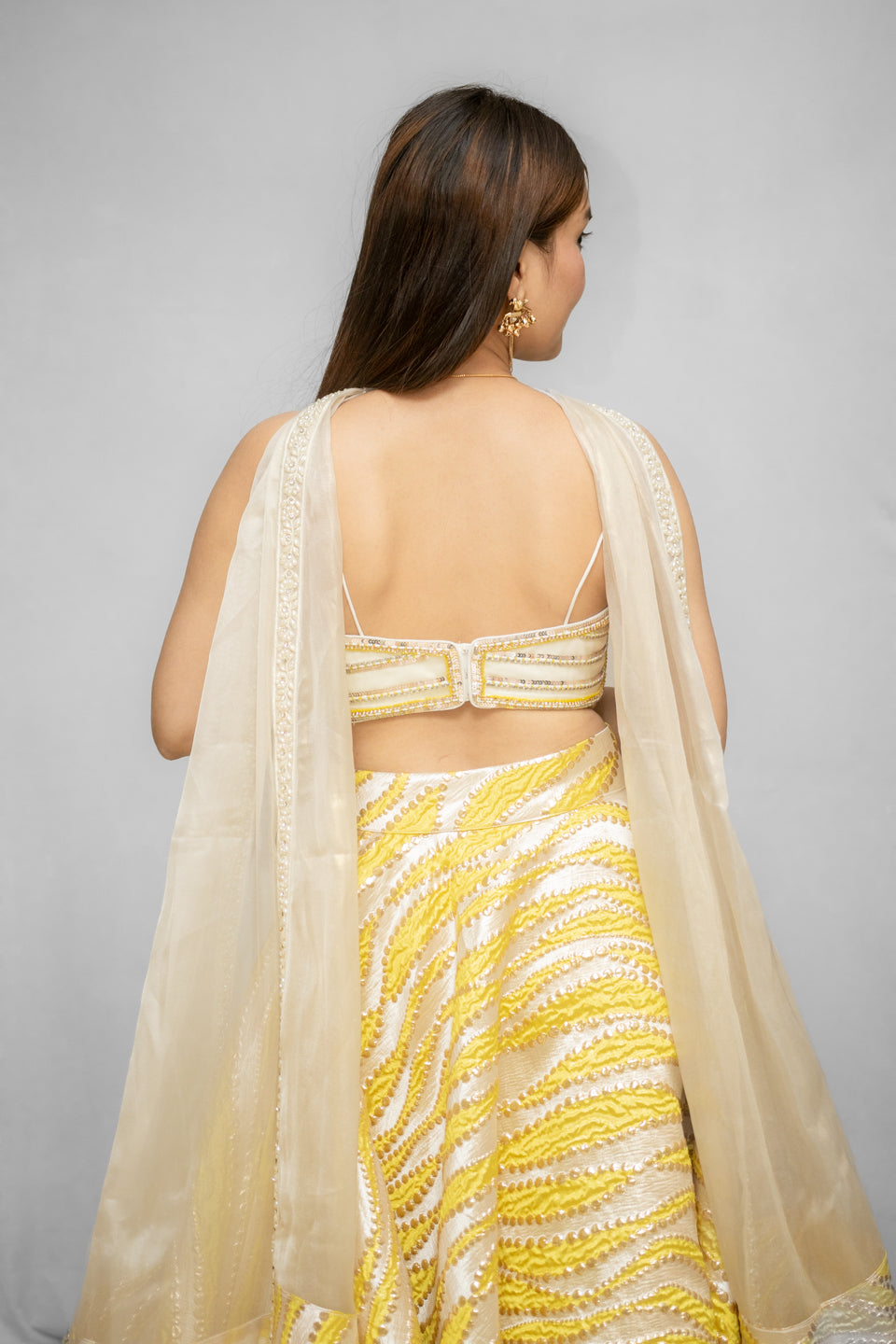 Sunshine Yellow Embroidered Lehenga Set
