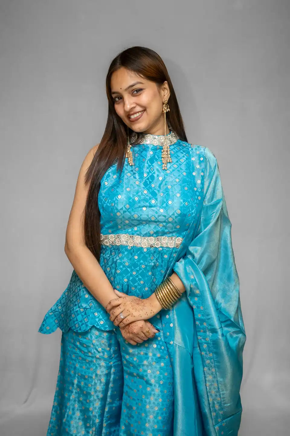 Blue Ethnic Elegance Set – Graceful Festive Wear for Every Occasion